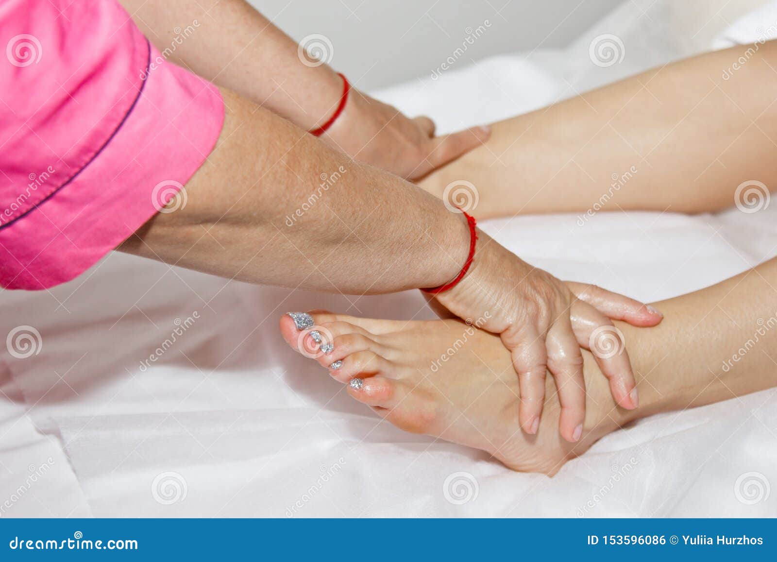 Professional Therapeutic Foot Massage Woman Doctor Massage