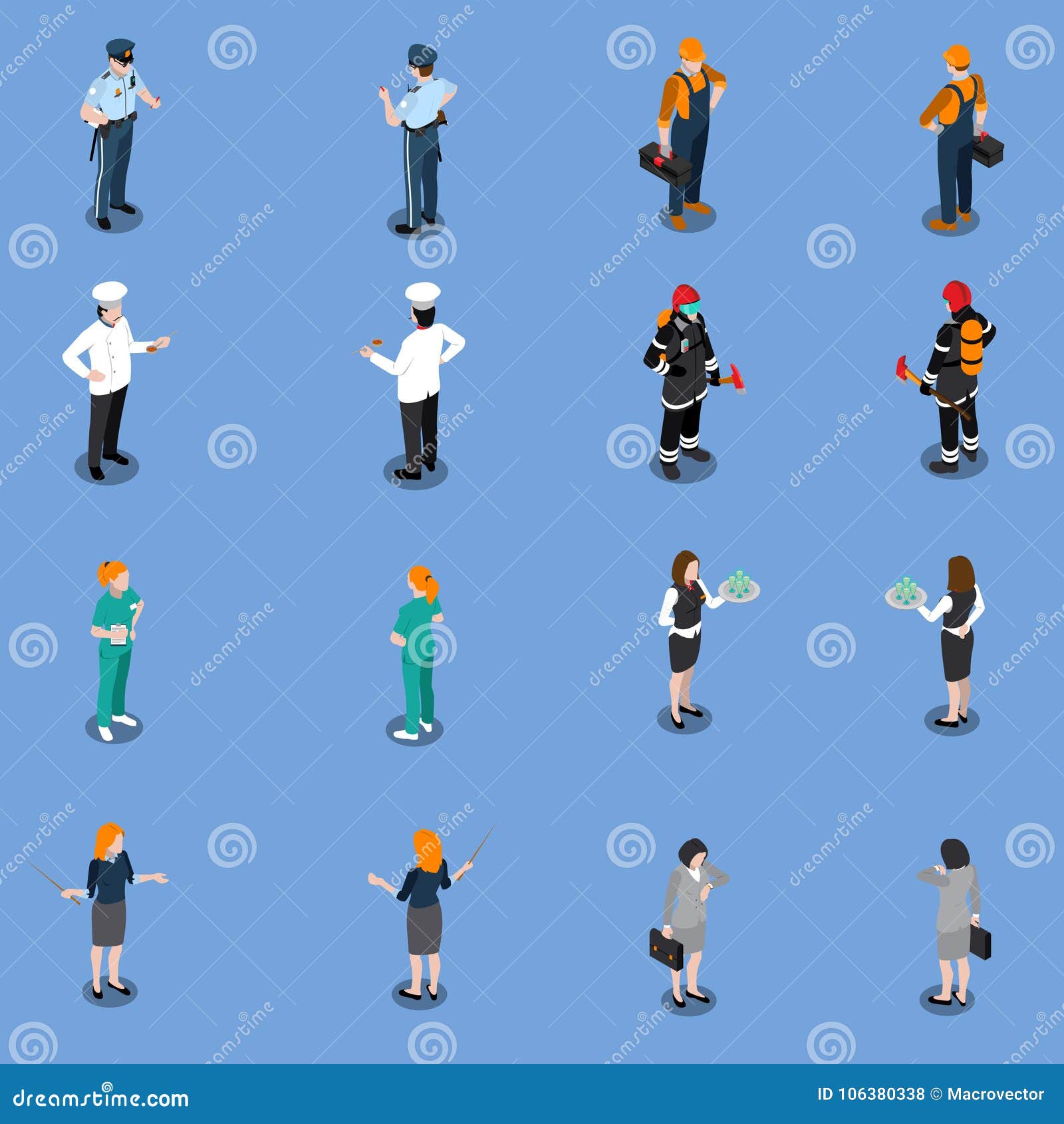 Professional Utility Clothes Set Stock Vector Illustration of