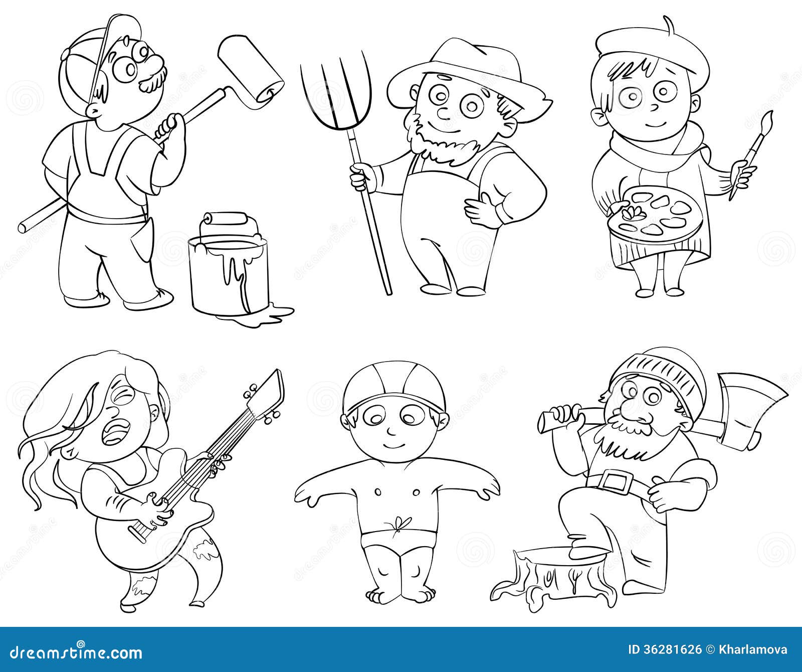 Download Professions. Coloring Book Royalty Free Stock Image - Image: 36281626