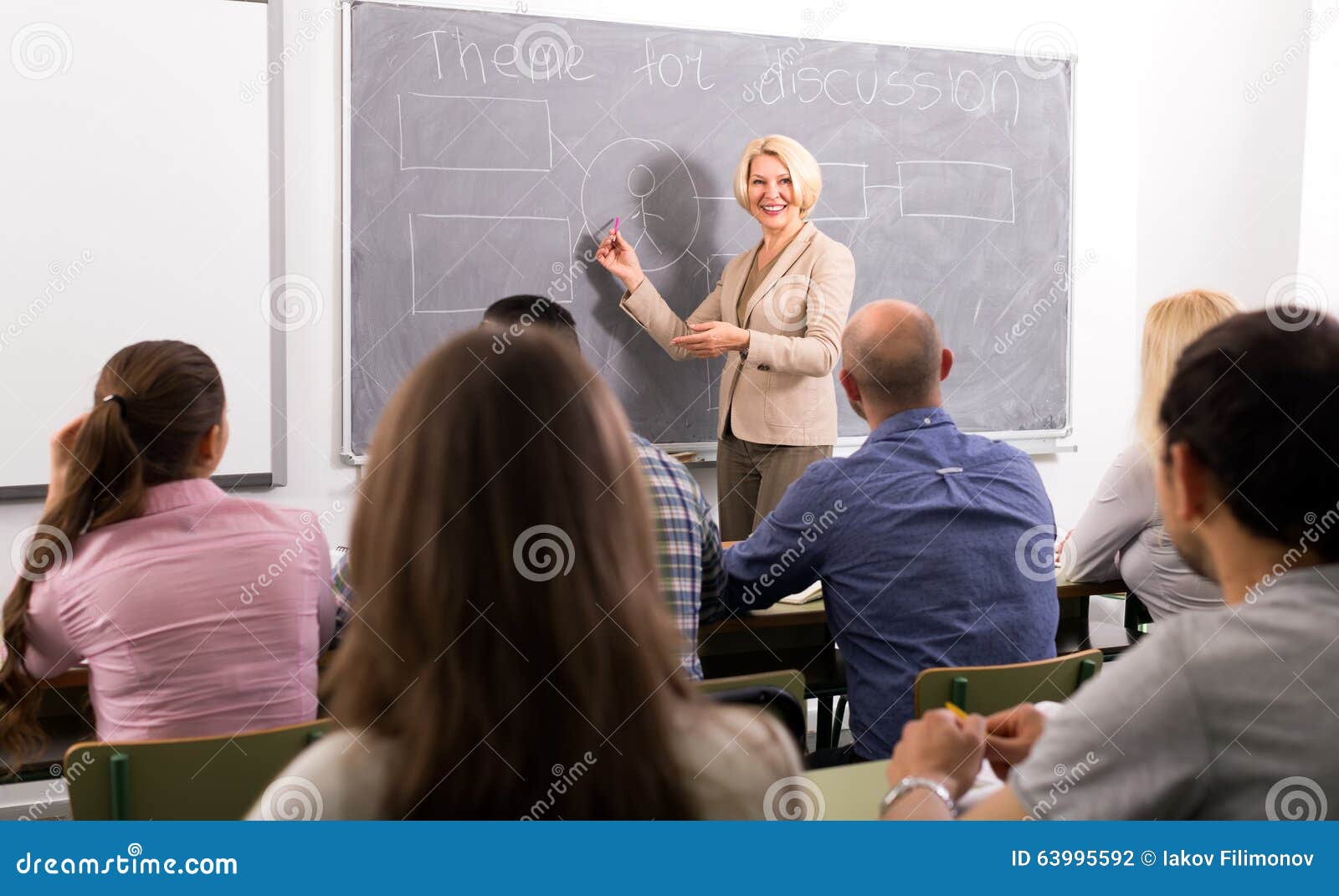 professor teaching employees