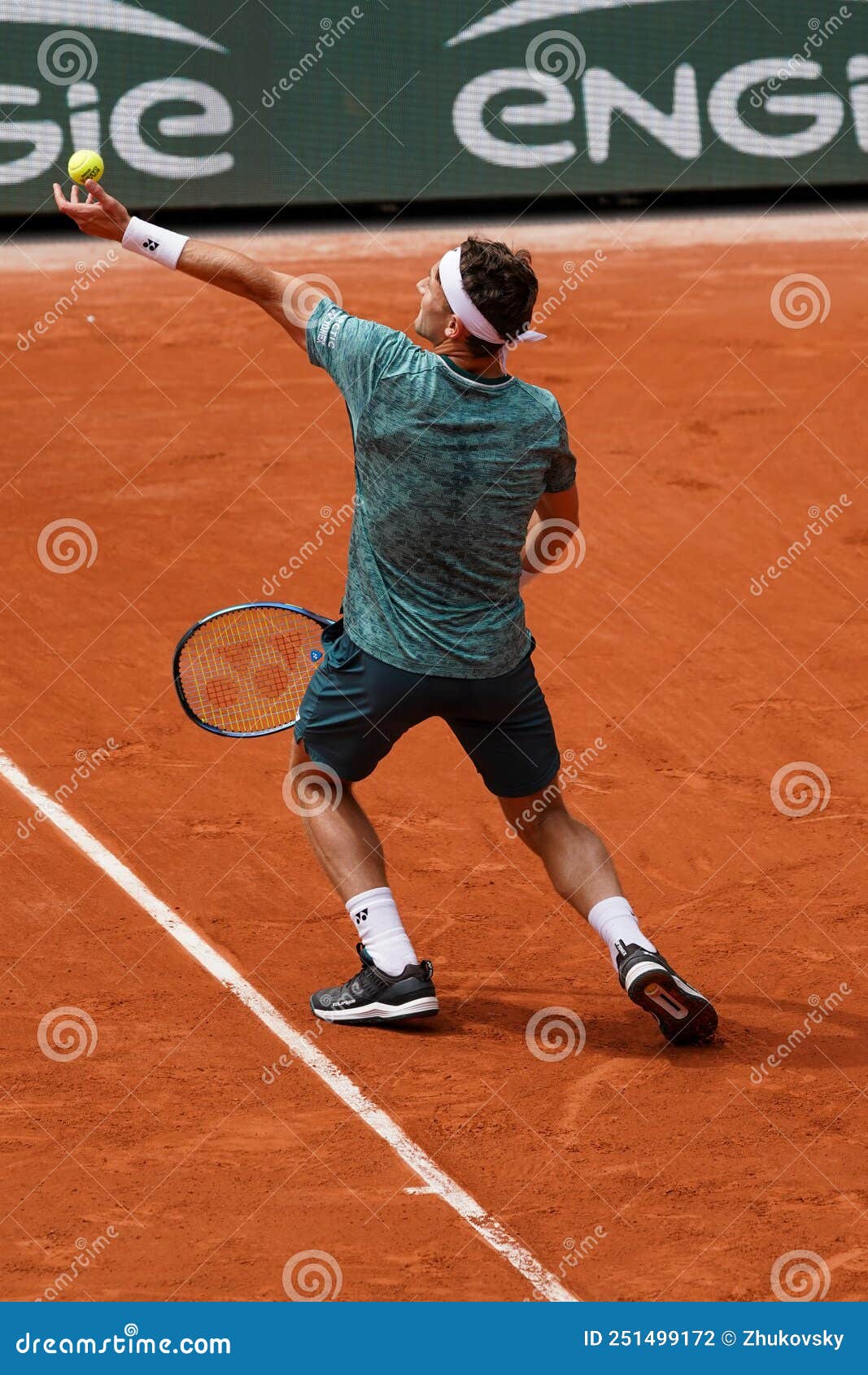Profi-Tennis-Spieler Casper Ruud Der Norway in Aktion Während Seiner Herren Singlefinale Gegen Rafael Nadal of Spain Redaktionelles Stockfotografie
