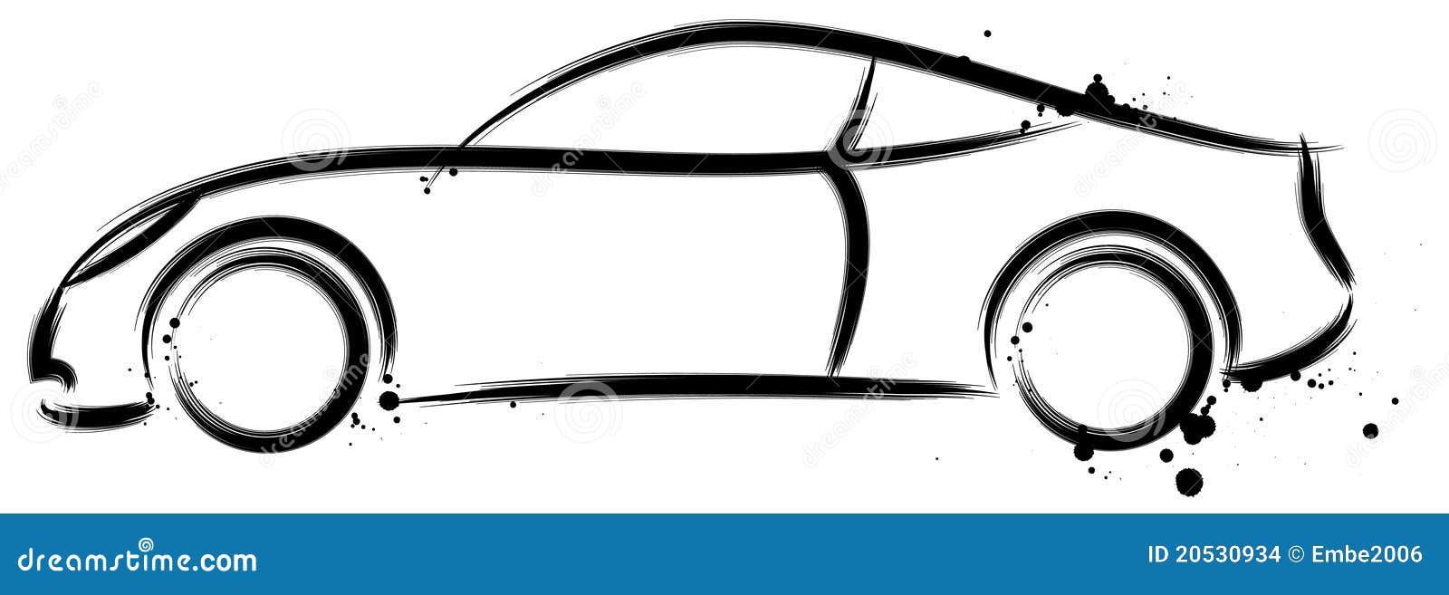 Dessin Voiture De Course De Profil Profil de voiture de sport illustration de vecteur. Illustration du