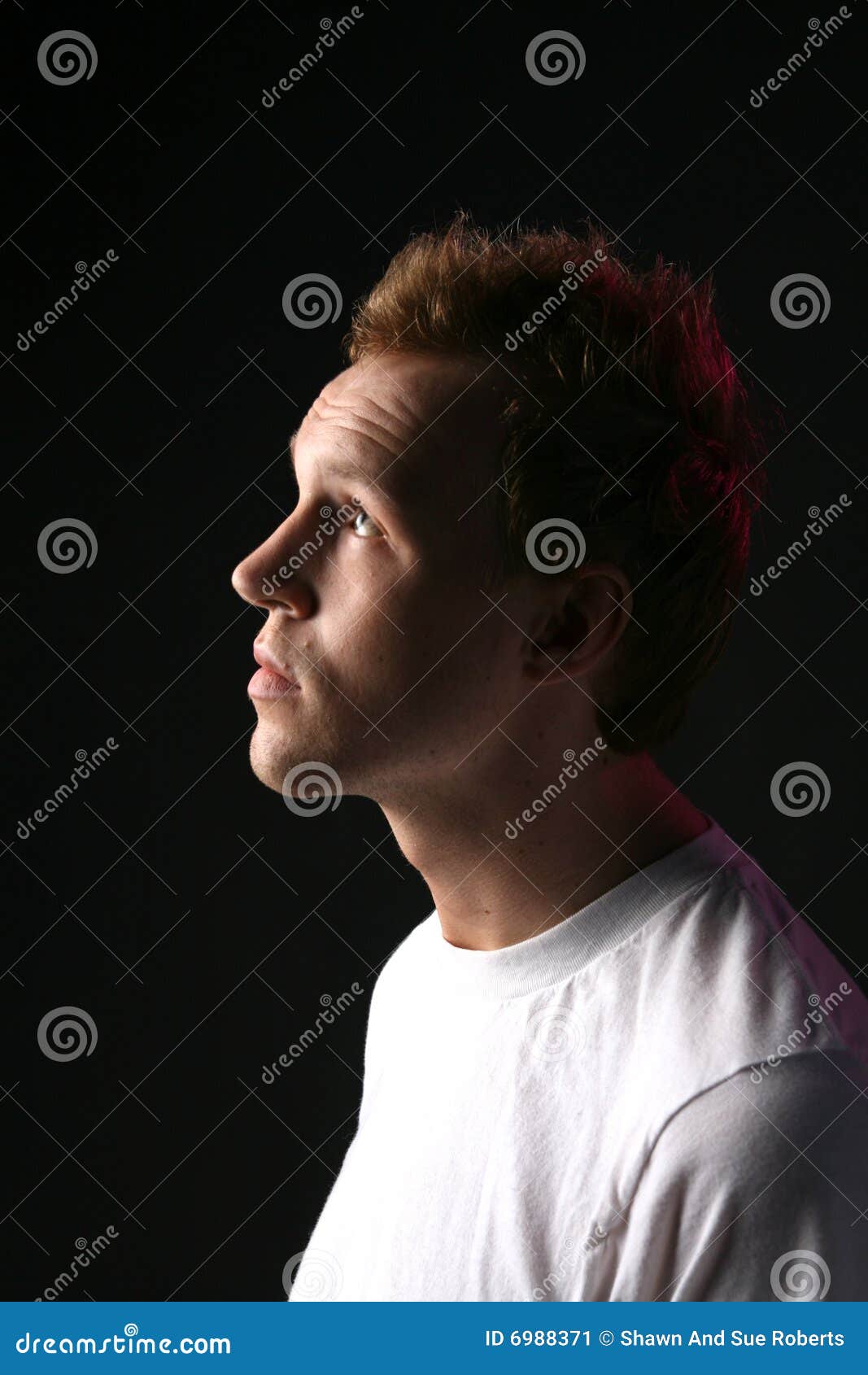 profile of man with receding hair