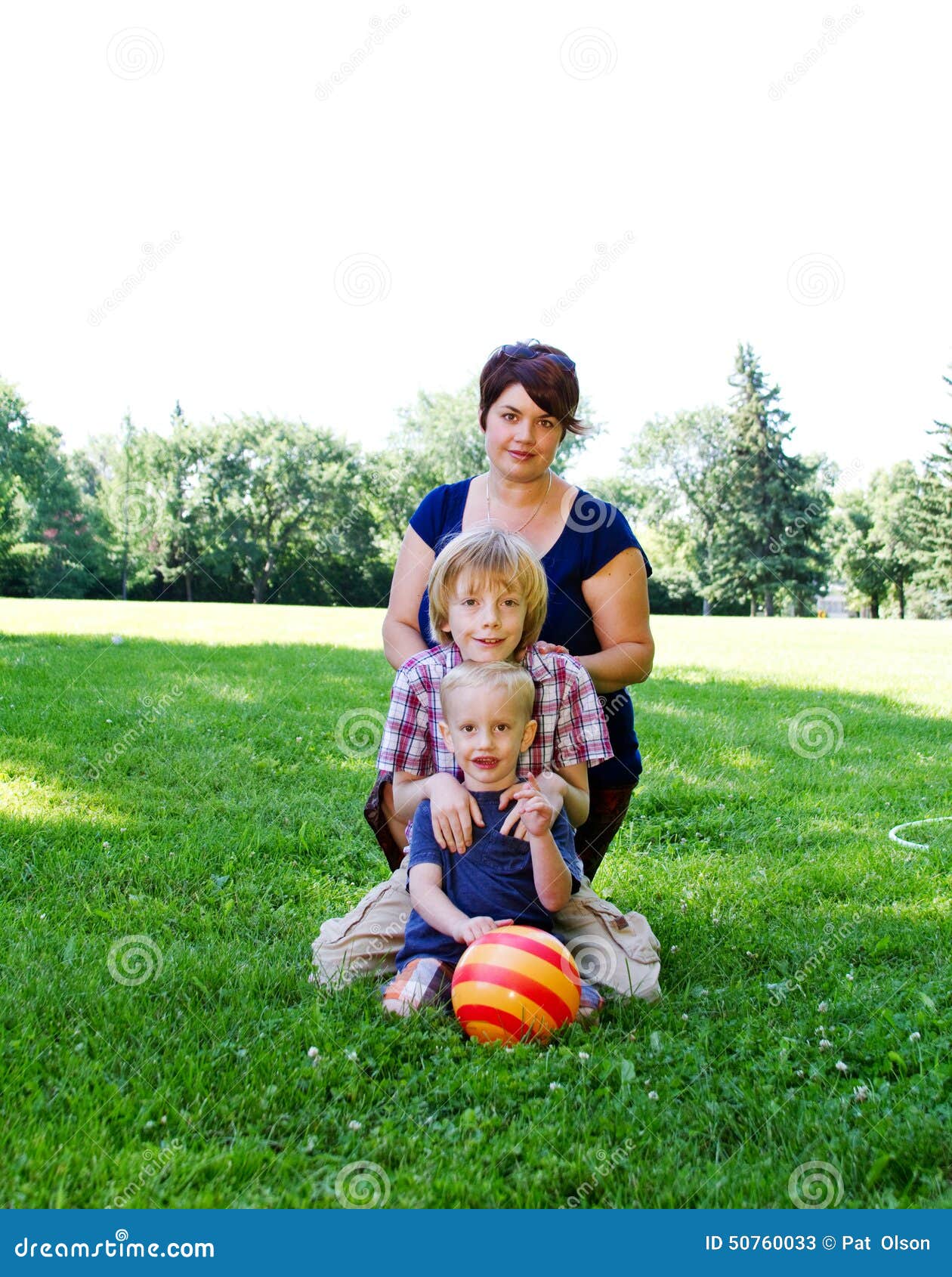 Profile Of Mom And Two Sons Stock Image Ima