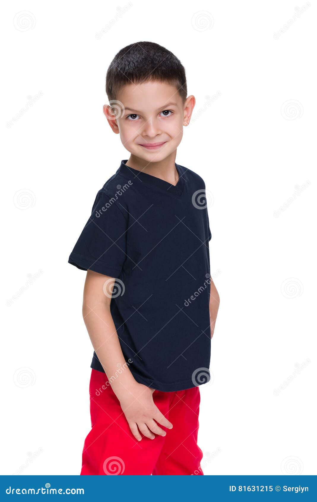 Profile Portrait of a Young Boy Stock Image Image of young, alone