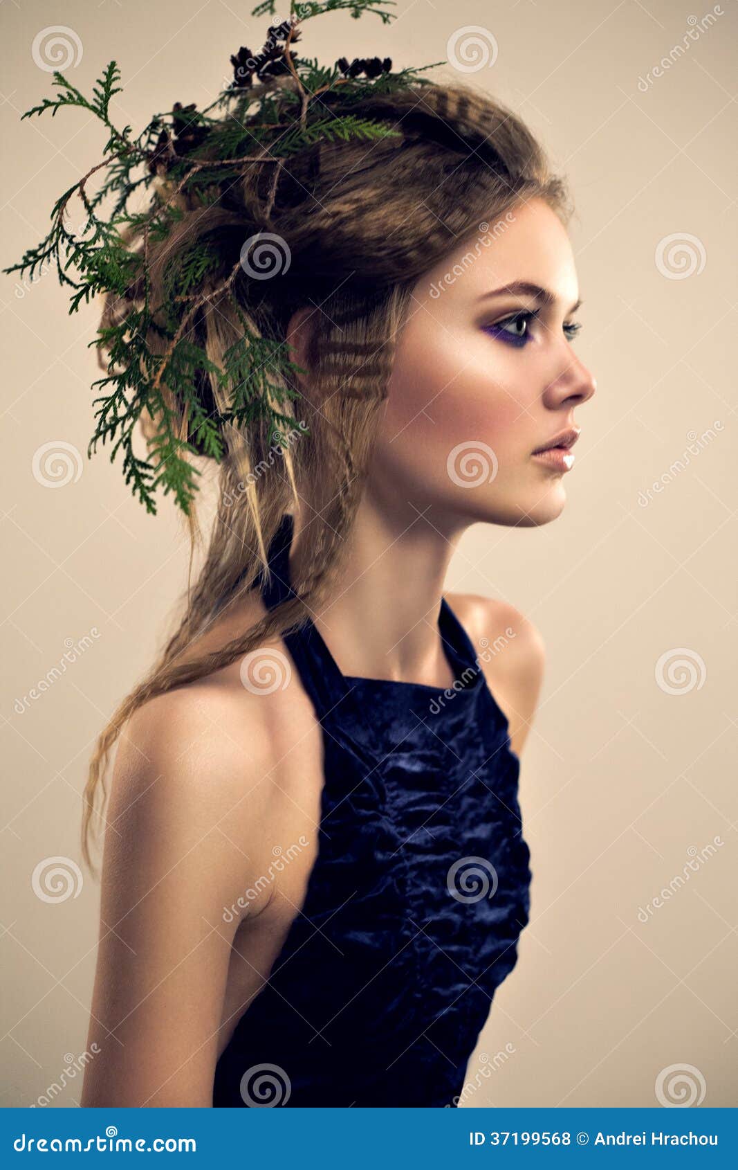 Profile Of Pretty Young Female Royalty Free Stock Photos 