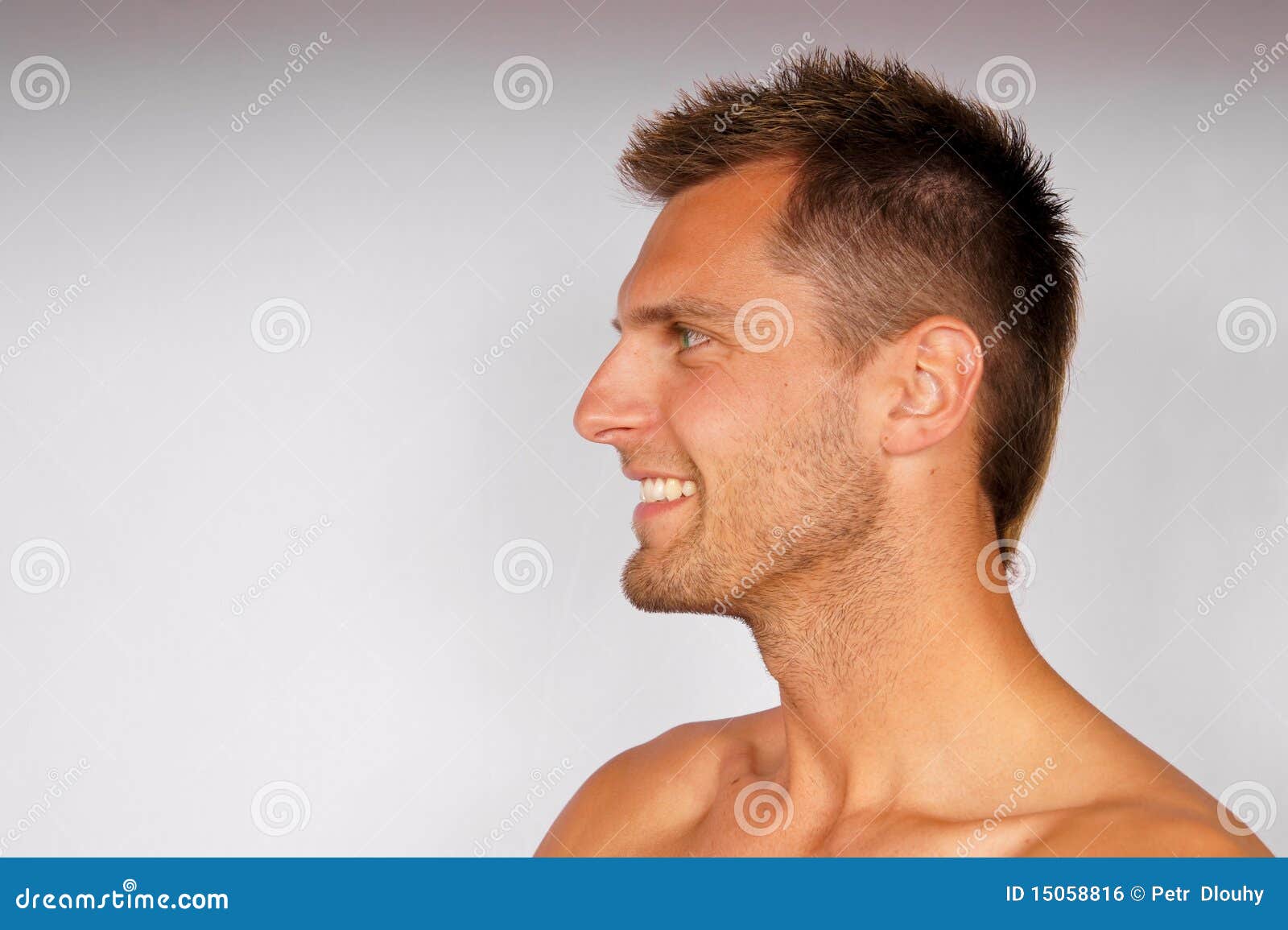 Profile Of Smiling Young Man. Royalty Free Stock Image 