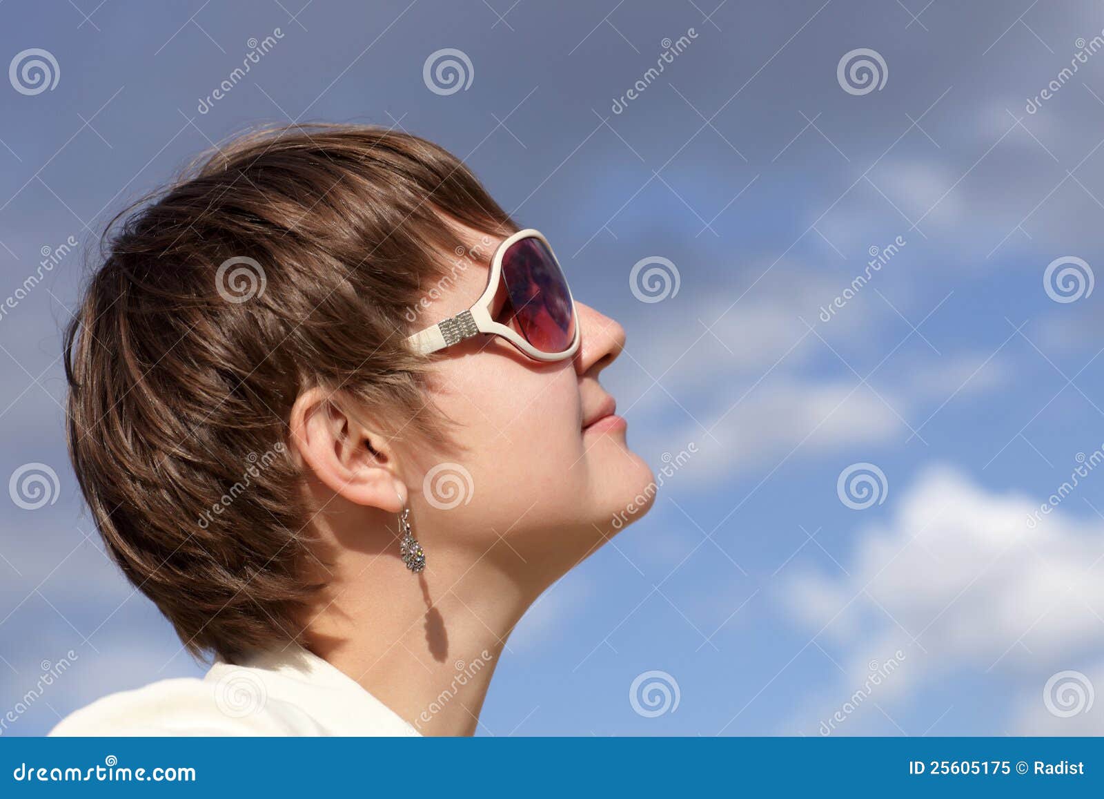 Profile Of Woman With Sunglasses Stock Image Image Of