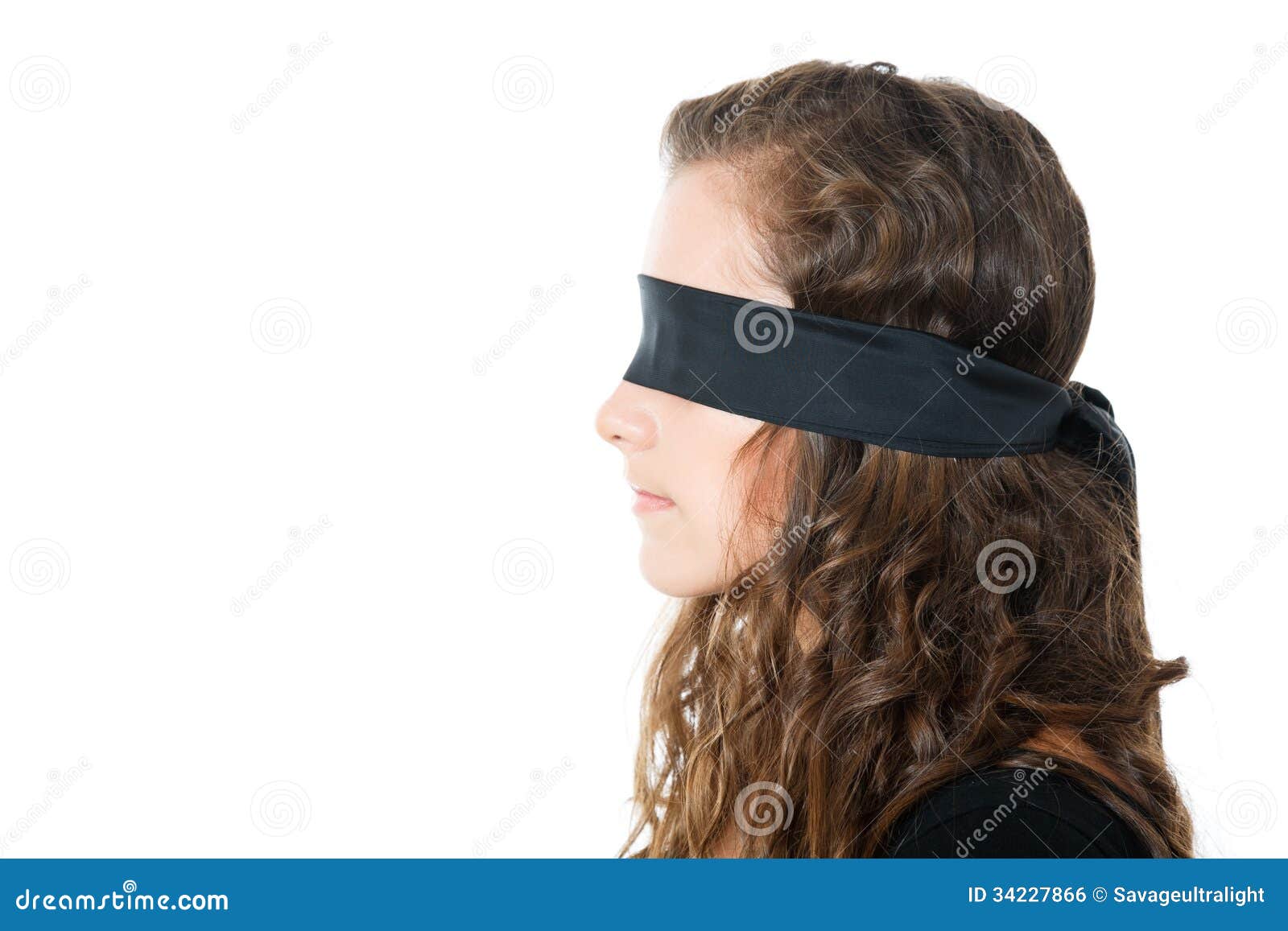 Blindfolded girl