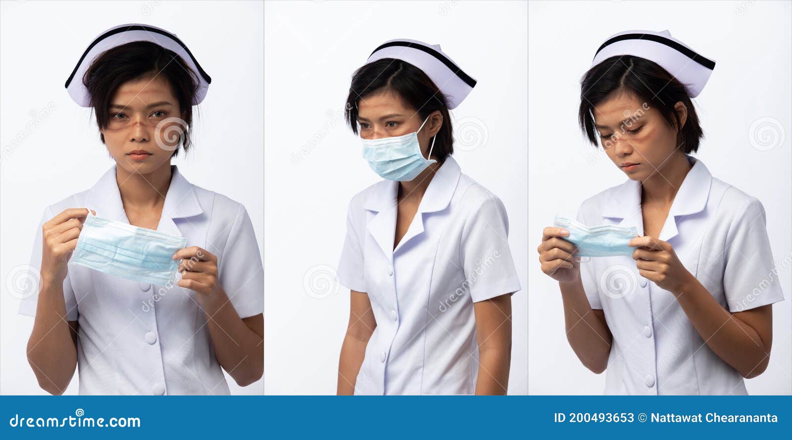 Profilo La Donna Indossa Un'infermiera Mutandine E Scarpe in Bianco  Immagine Stock - Immagine di infermiera, corpo: 200493653