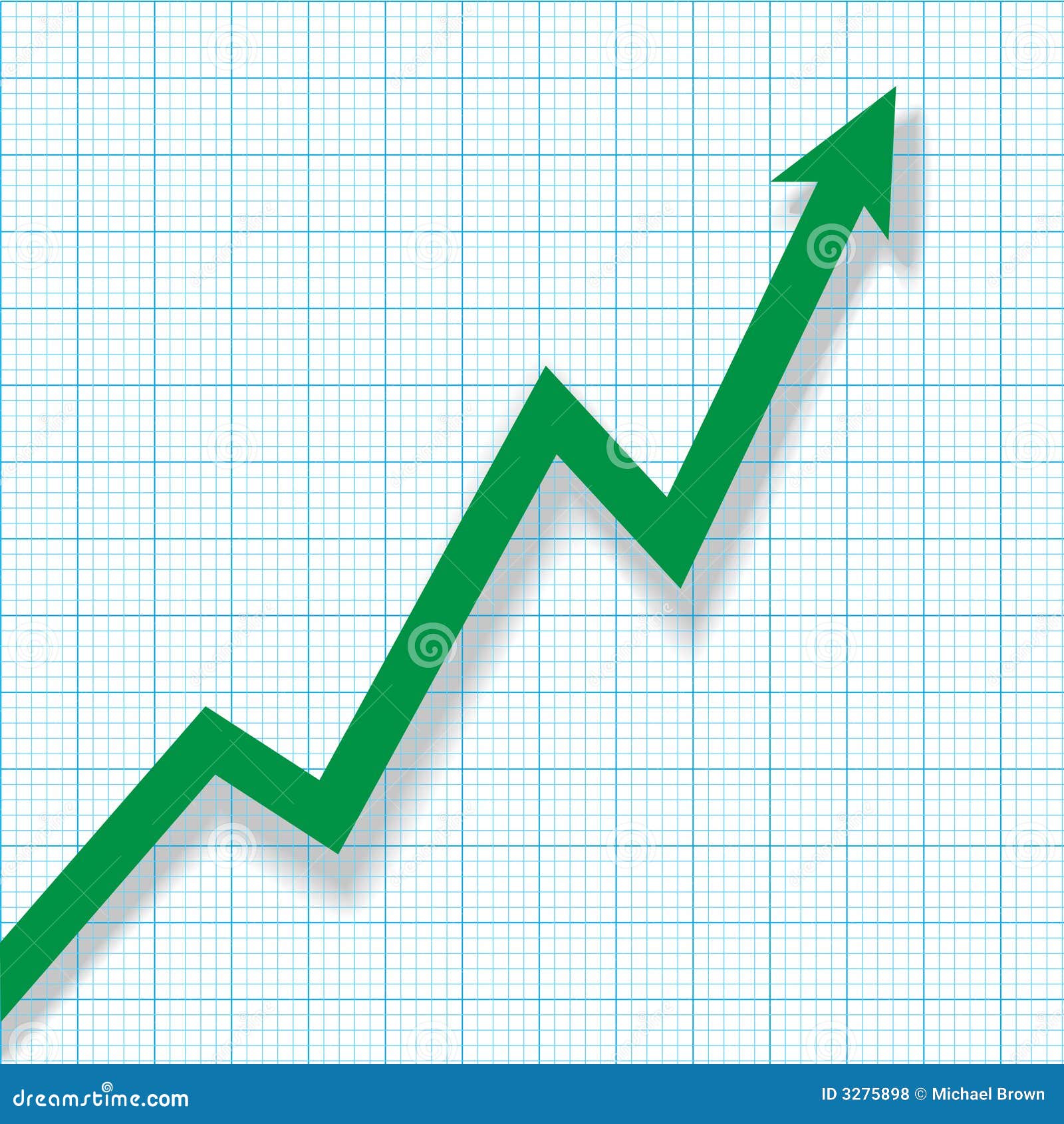 Profit Chart On Graph Paper Stock Vector - Image: 3275898