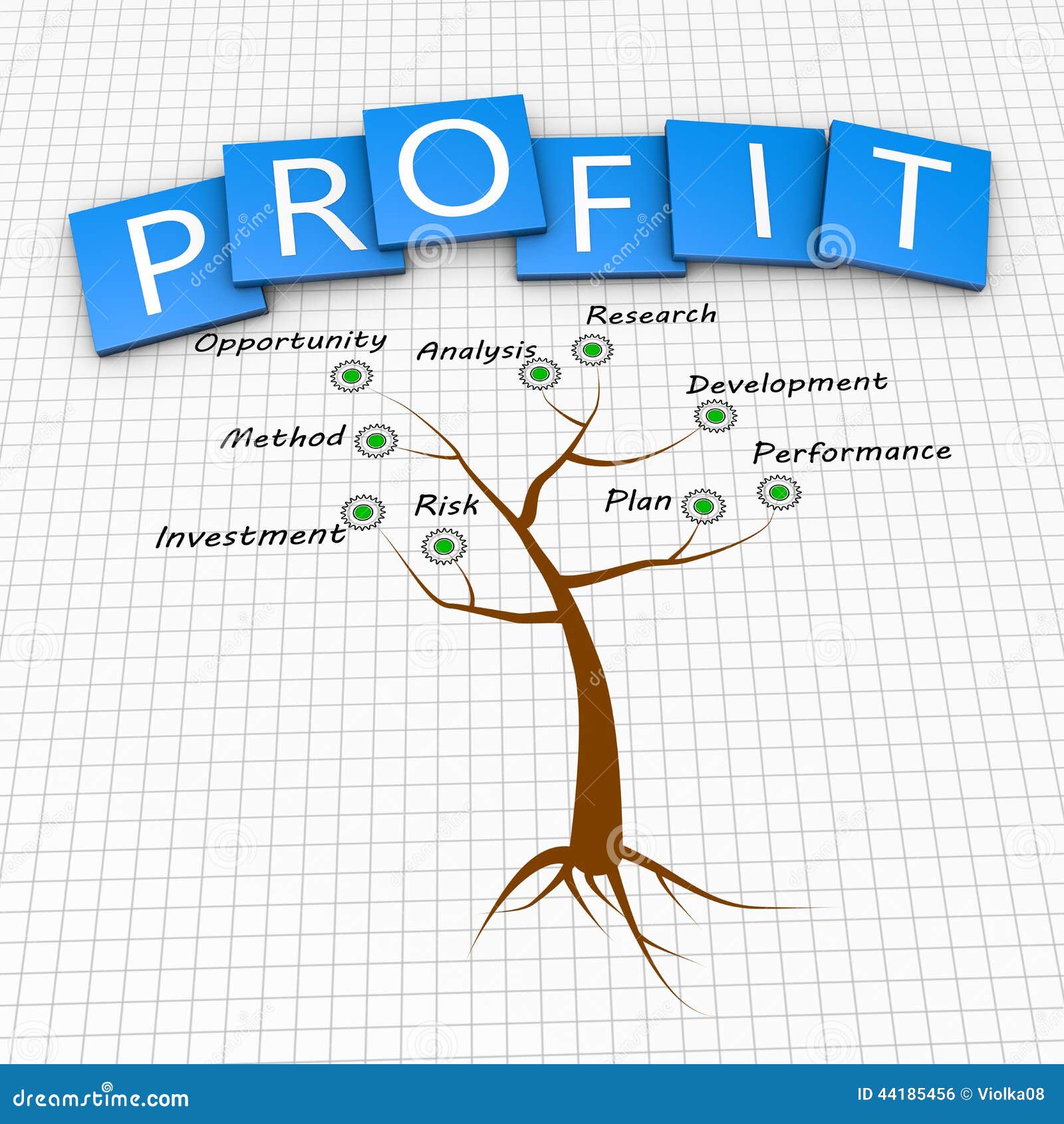 Profit concept stock illustration. Illustration of cubes 44185456