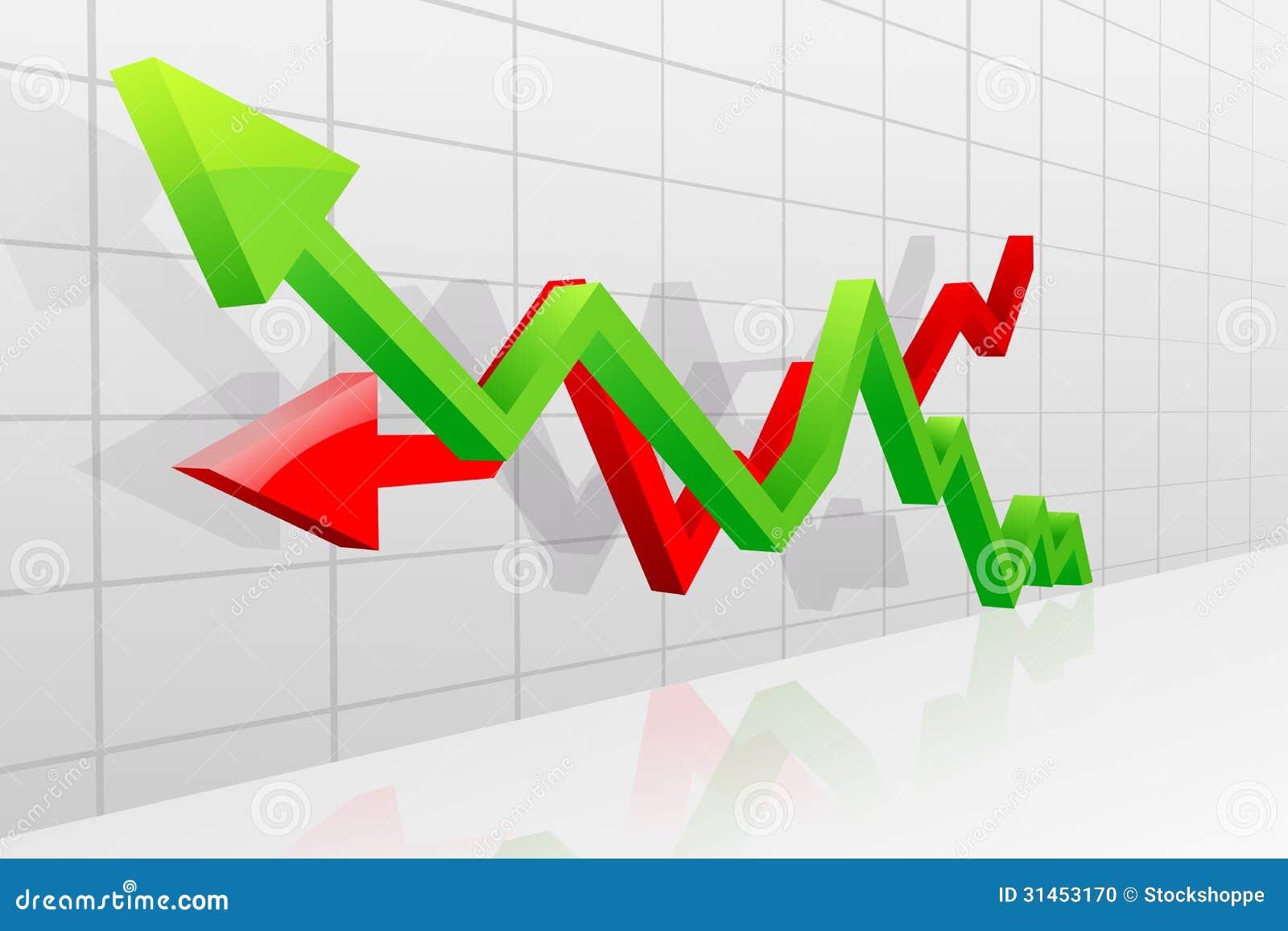 profit and loss arrow stock vector illustration of arrow loss of profit