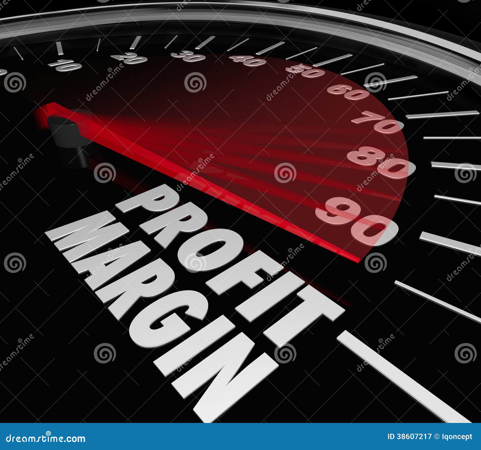 Profit Margin Speedometer Measuring Rising Stock Illustration Illustration of earn