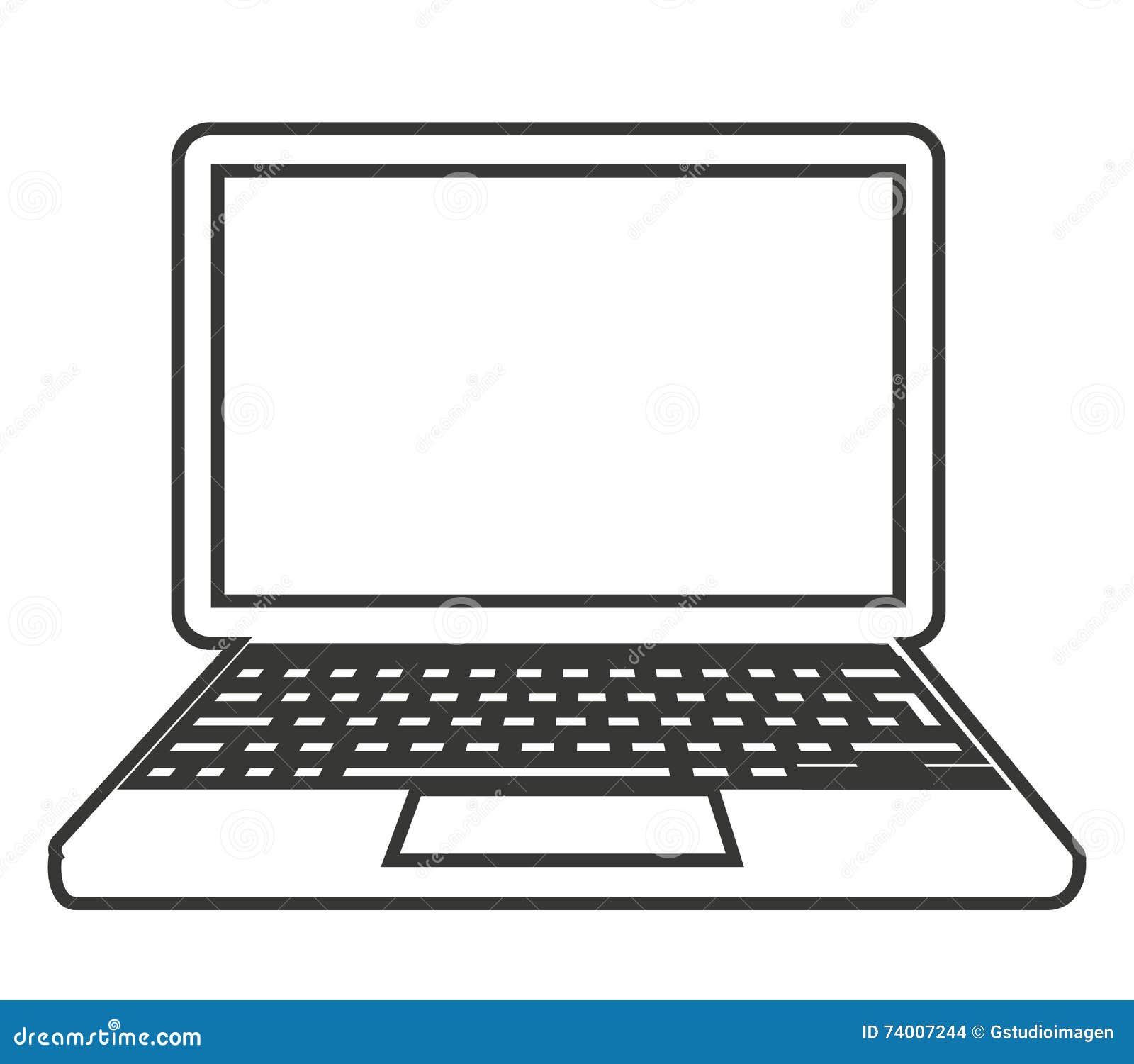 Progettazione Dell'icona Isolata Computer Portatile Illustrazione di