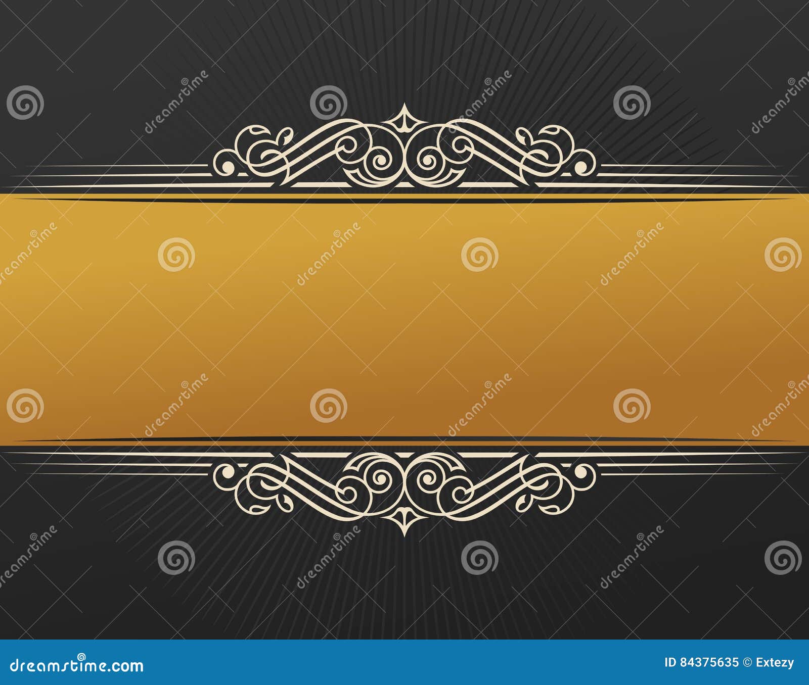 Progettazione etnica di islam dell'insegna Porta-etichette dell'annata dell'invito dell'oro Emblema in bianco dell'autoadesivo Illustrazione nera orientale per testo Scenetta di lusso per un regalo, carta, invito, logo del modello