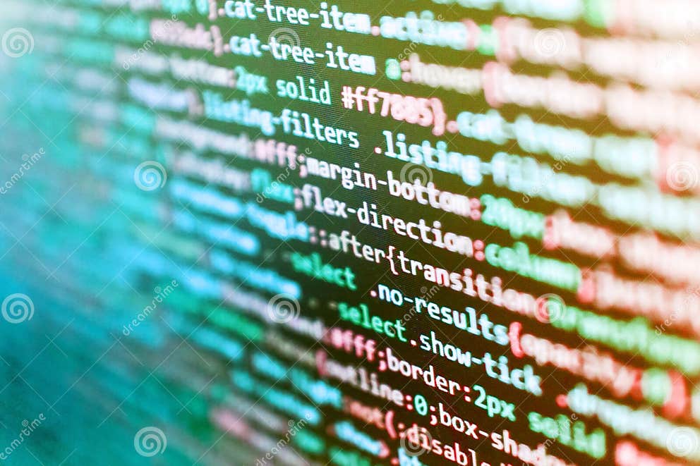 Program Code with Display. Program Code and Visual UI/UX. Abstract ...