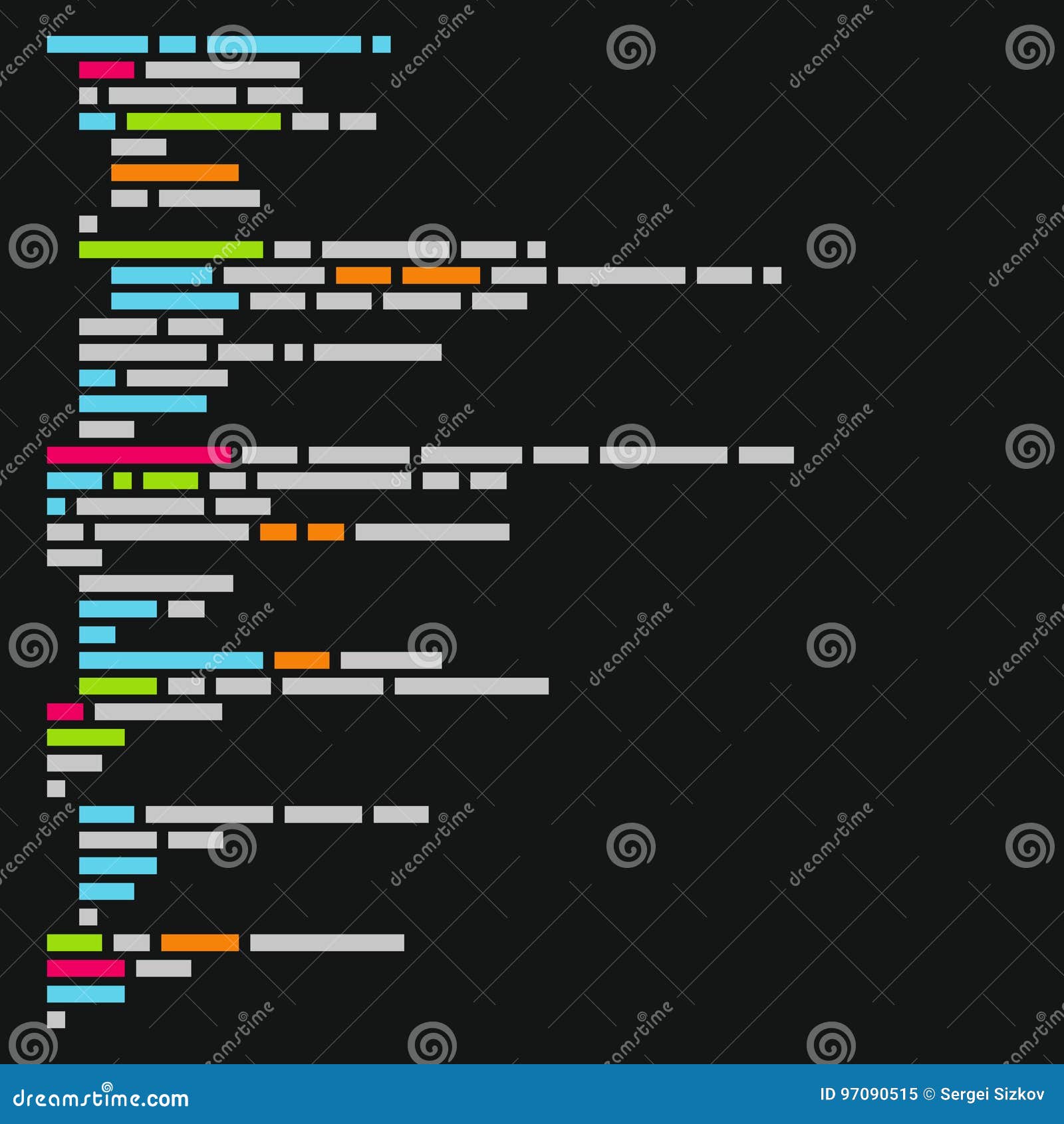 Program Code Listing, Abstract Programming Background. Vector Stock ...