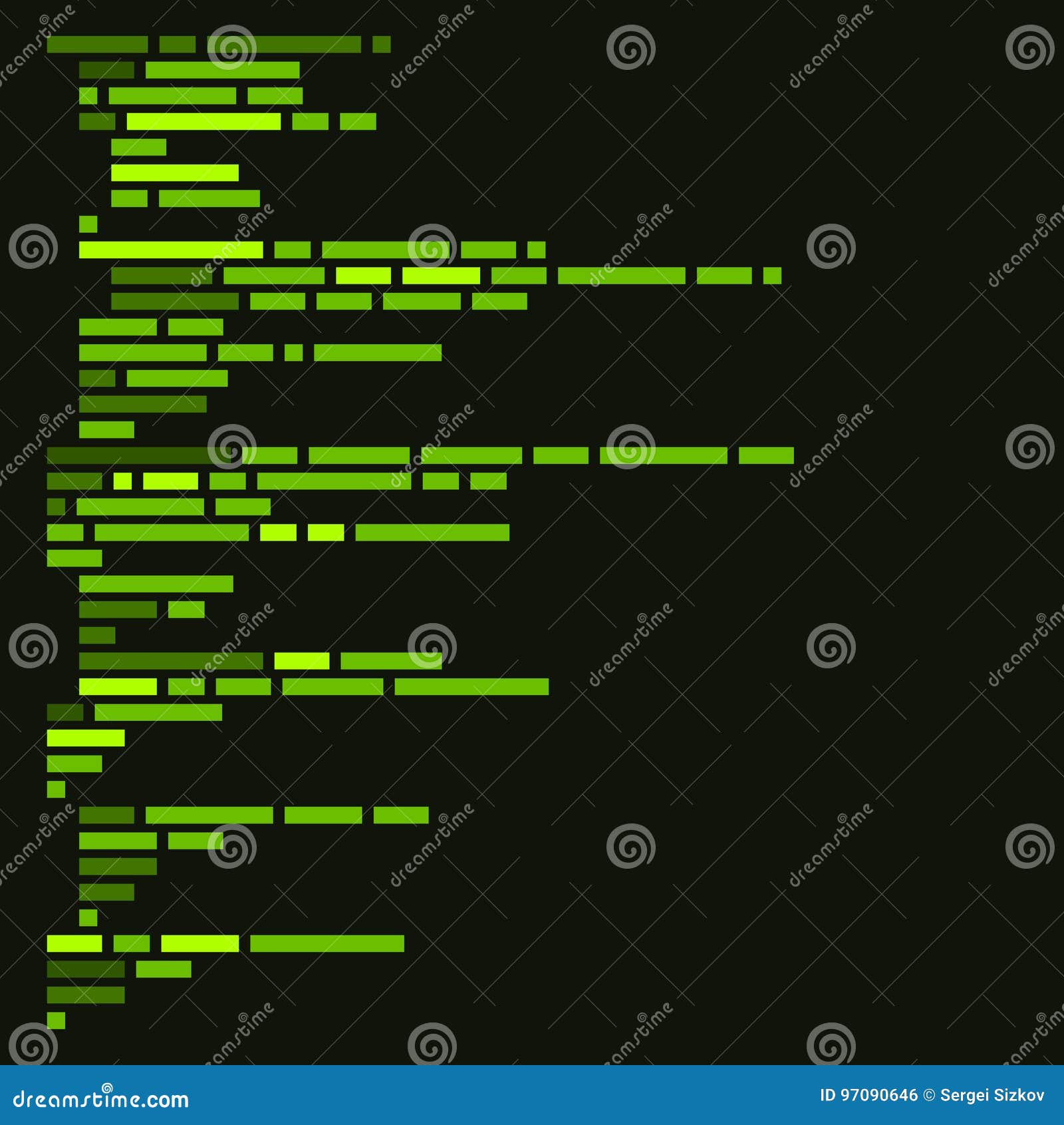 Program Code Listing, Abstract Programming Background. Vector Stock ...