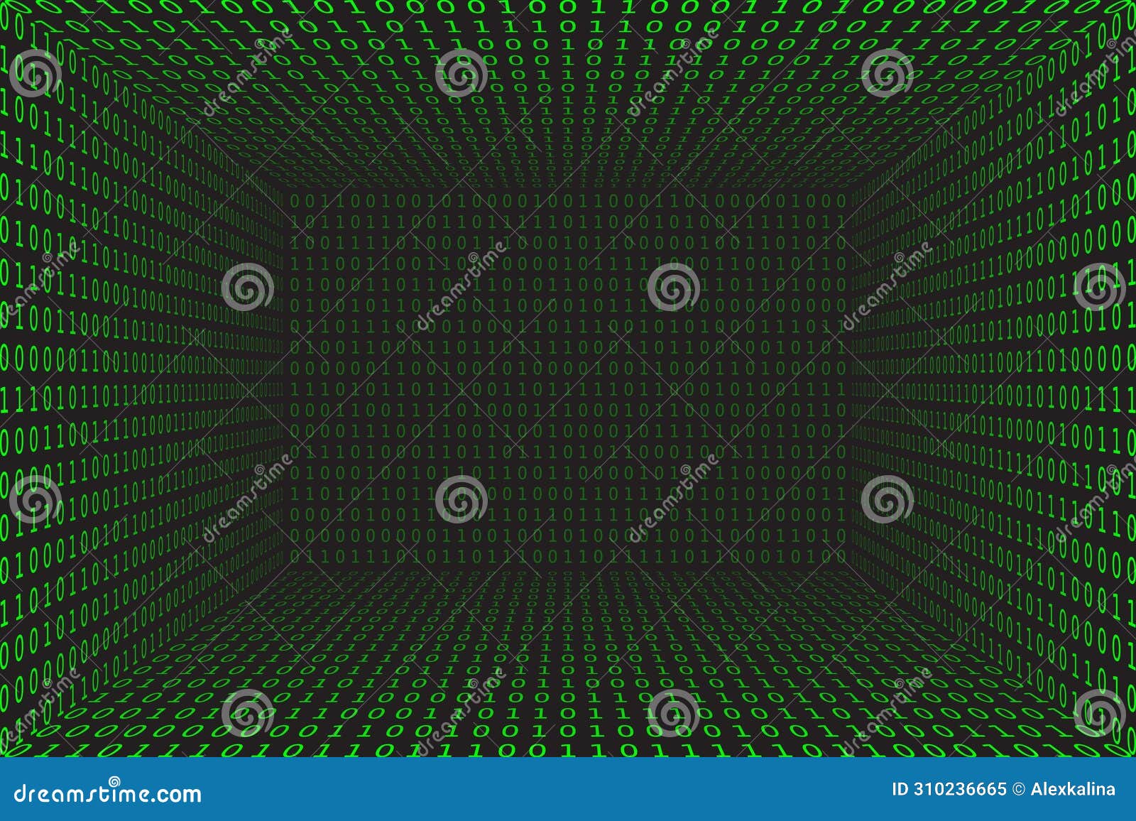 program datum 3d background. green programming binary coding. matrix hacker 