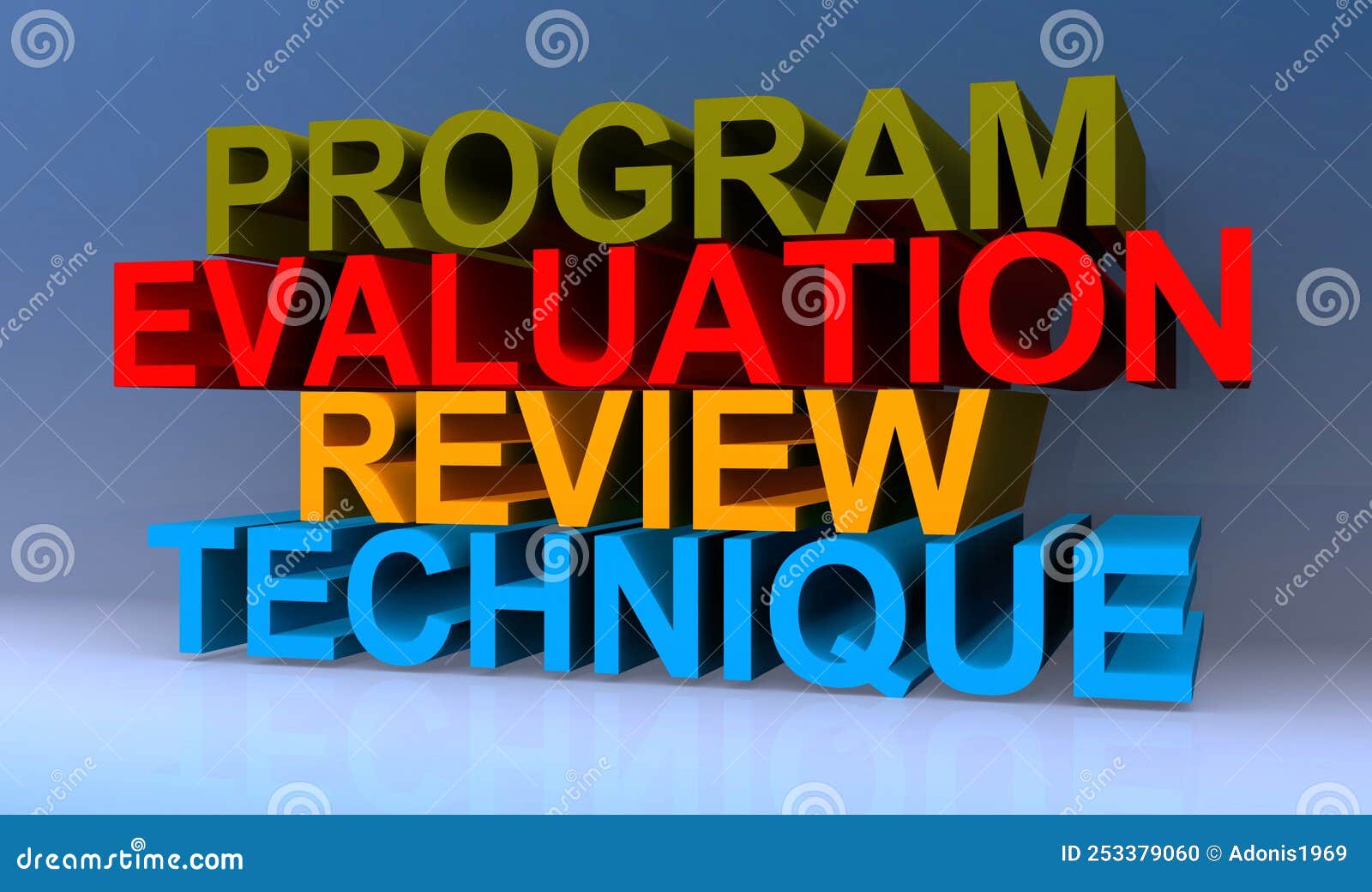 Program Evaluation Review Technique On Blue Stock Illustration program-evaluation-review-technique-on-blue-stock-illustration