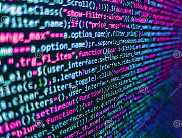 Programing Workflow Abstract Algorithm Concept. Abstract Source Code ...