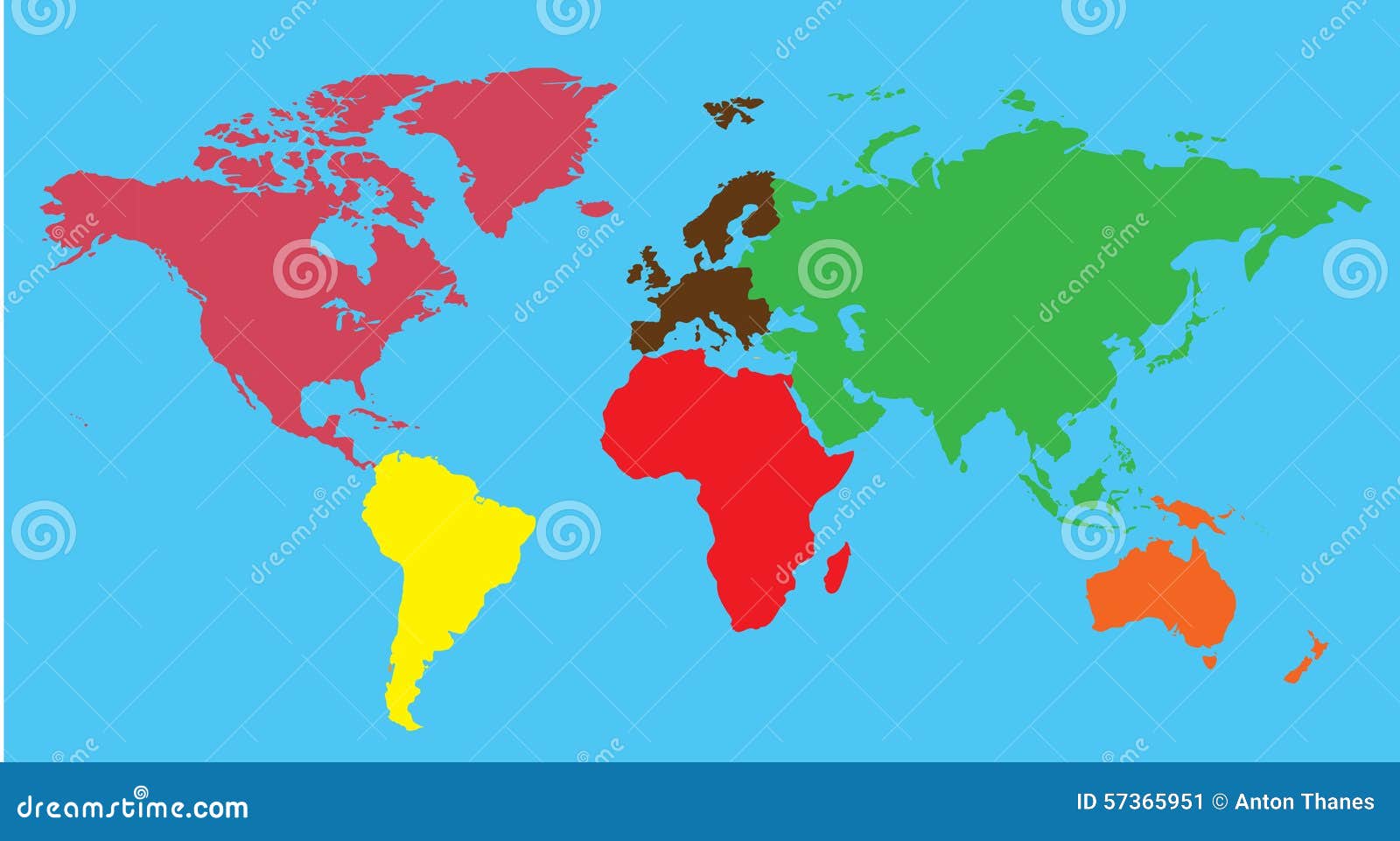Programma Di Mondo Dei Continenti Variopinto