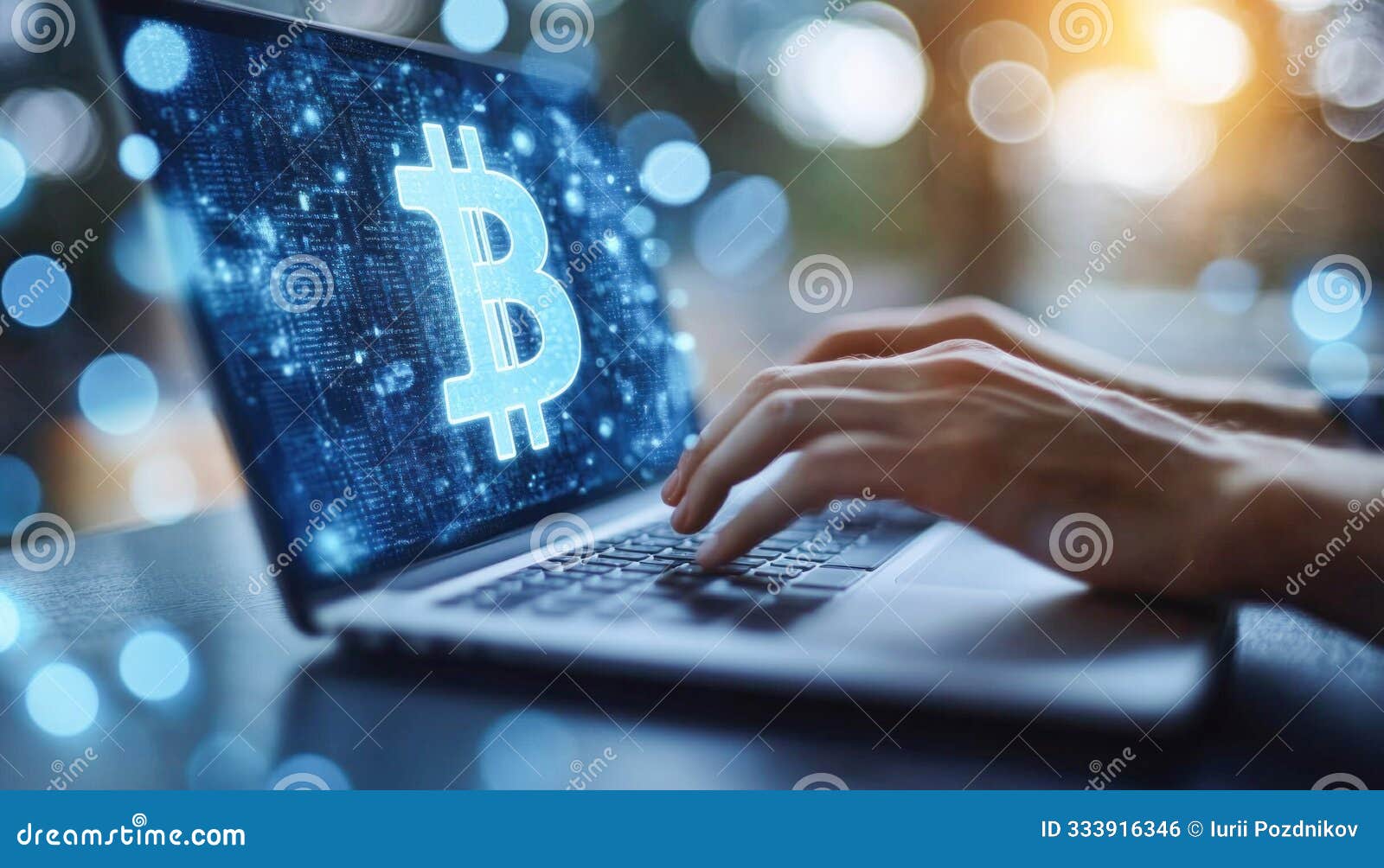 Programmer is Developing Software for Trading and Investing in Bitcoin  Cryptocurrency Stock Photo - Image of money, icon: 333916346