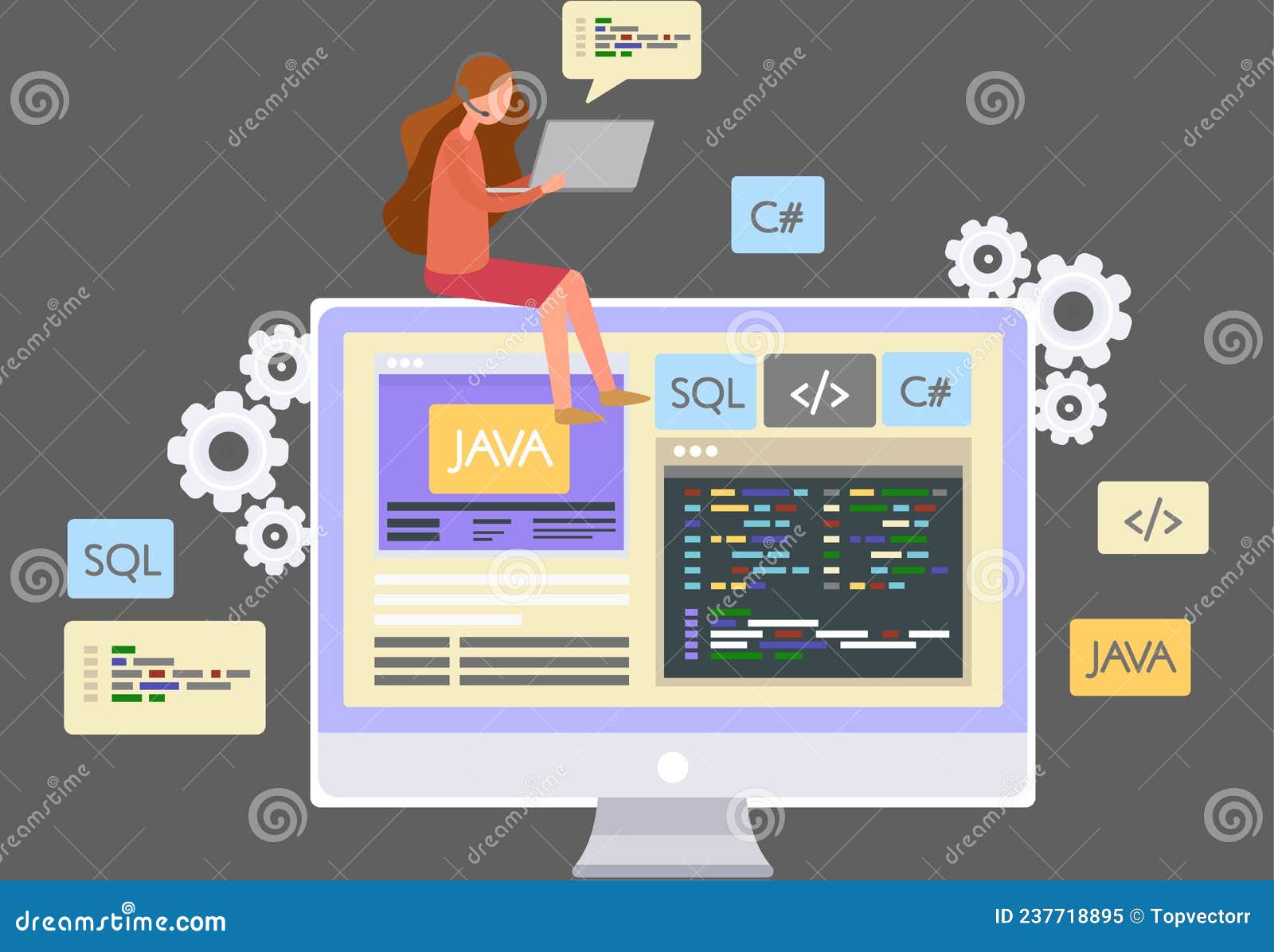 Programmer Engineering and Coding. Programmer Working on Web ...
