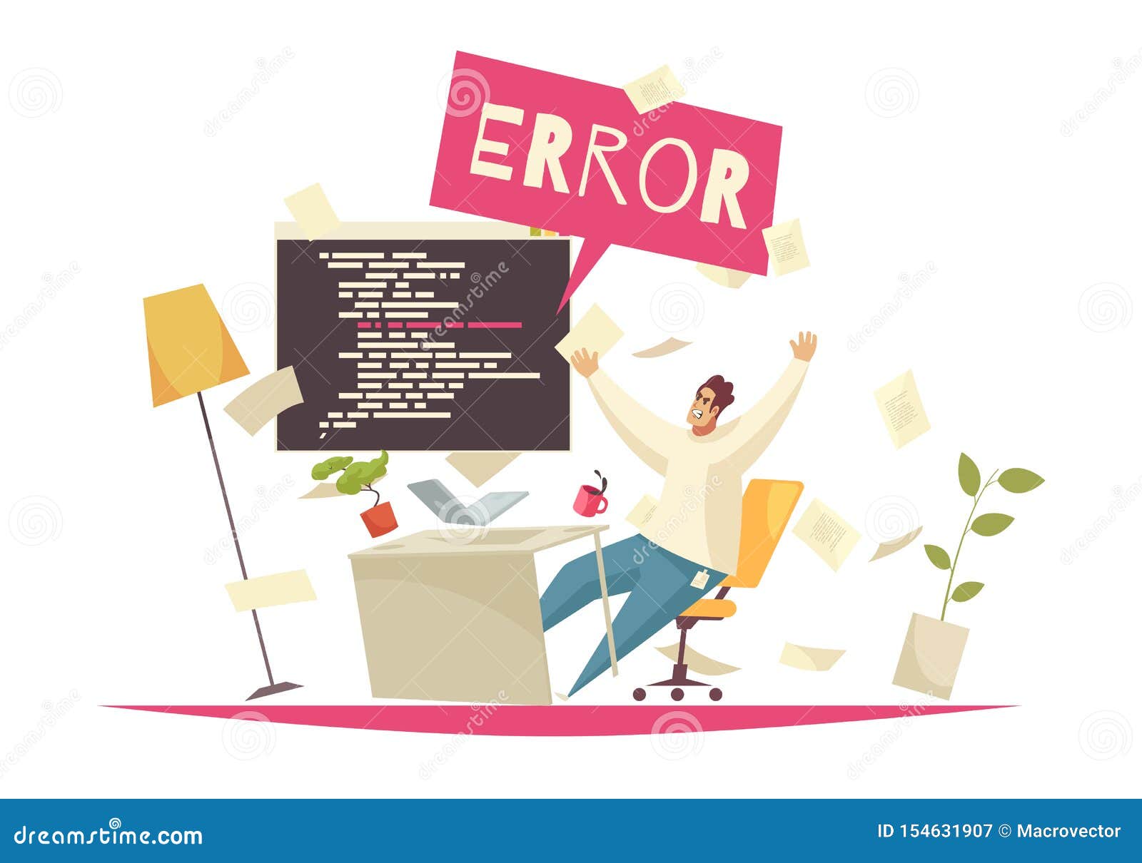 Programmer Office Concept stock vector. Illustration of business ...