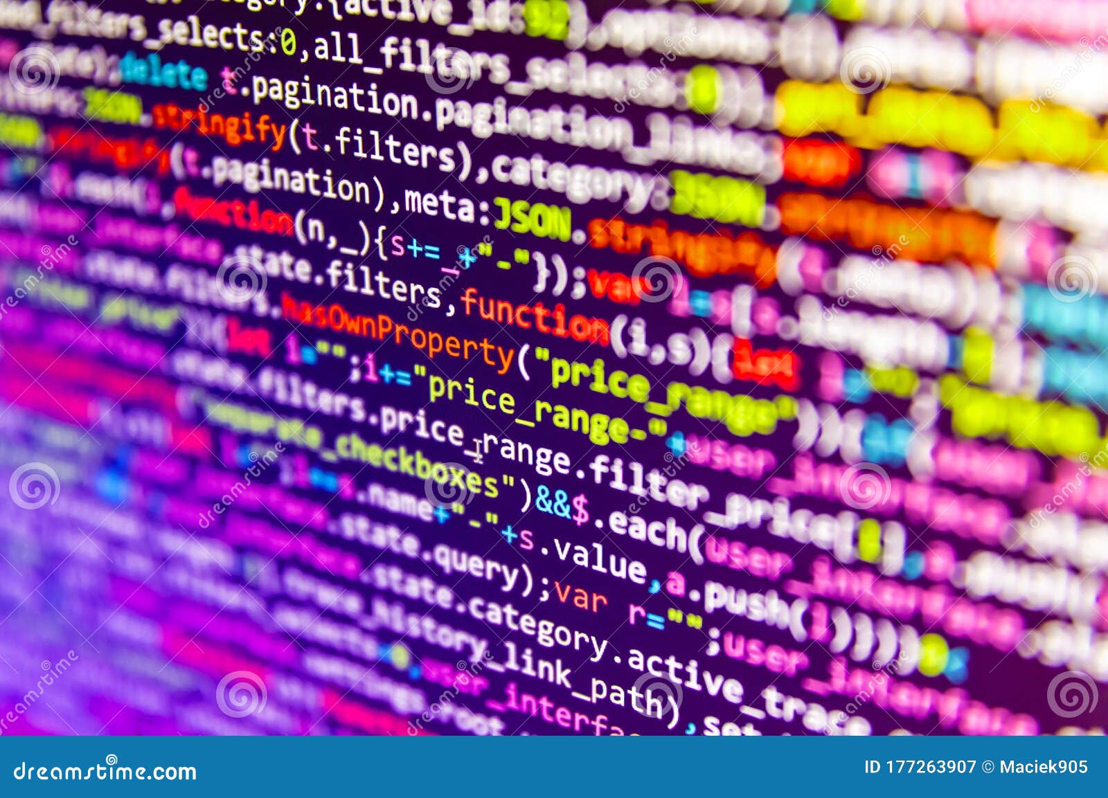 Generic Javascript Code On Computer Monitor Royalty-Free Stock ...