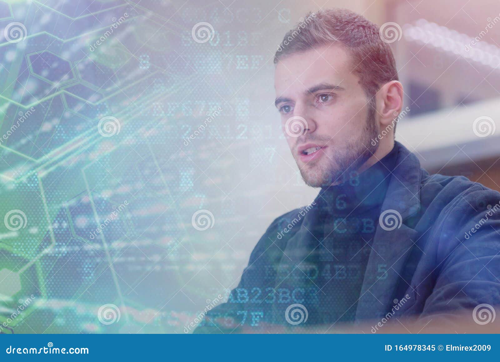 programmer working in a software development and coding technologies. website .technology concept