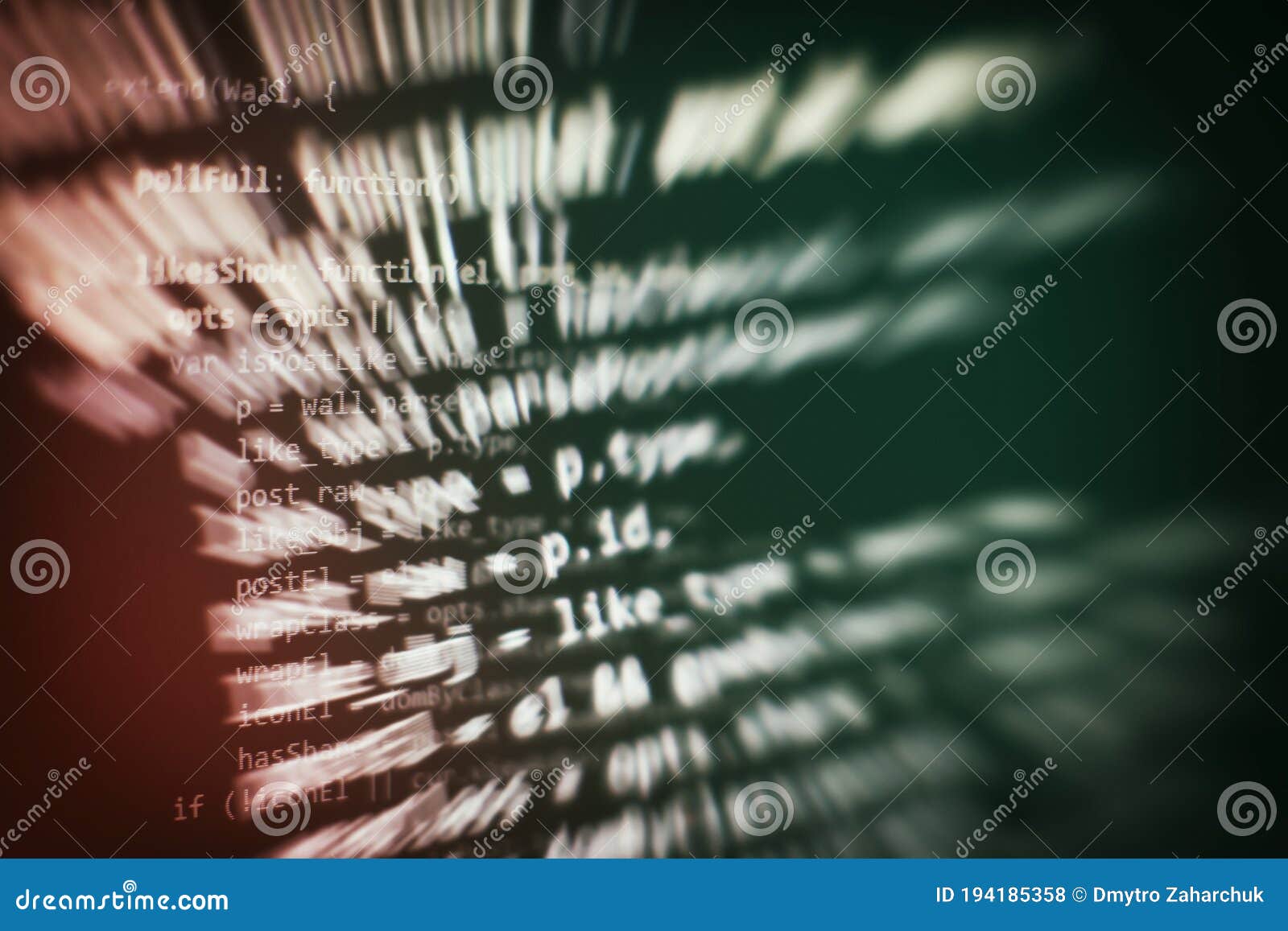 Programmiercodeschreiben Quellcodenahaufnahme Programmierer Der Monitor Funktioniert Echter Softwareentwicklungscode Cyberrau Stock Abbildung Illustration Von Programmierung Bildschirm 194185358