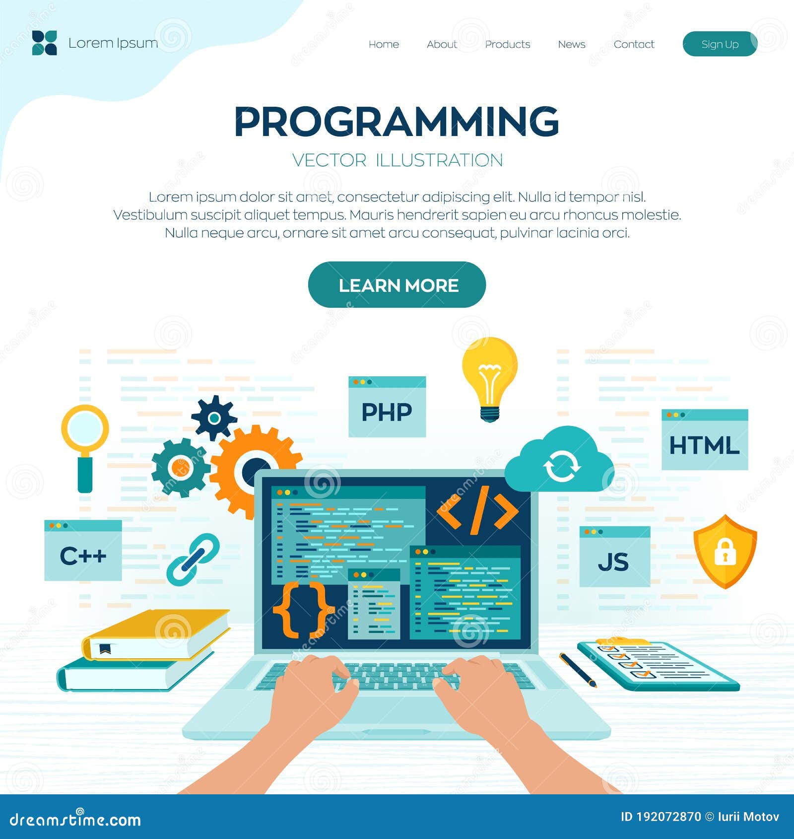 Programming Banner, Coding, Best Programming Languages. Development and ...