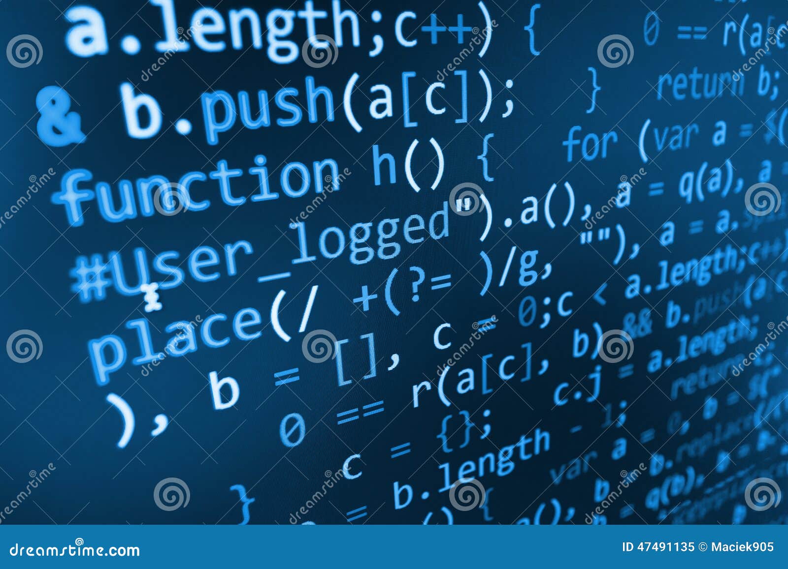 programming code abstract screen of software developer.