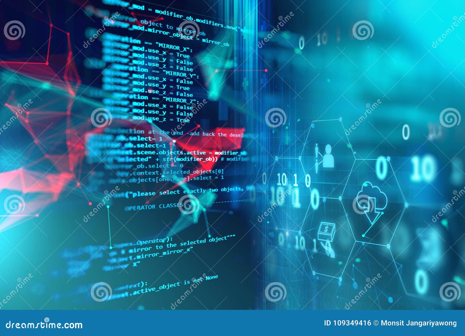 Programming Code Abstract Technology Background of Software Developer ...