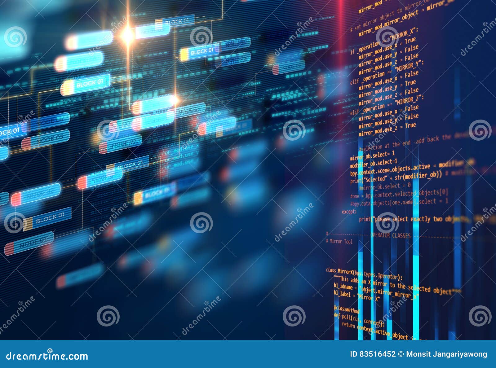 Programming Code Abstract Technology Background Stock Illustration ...