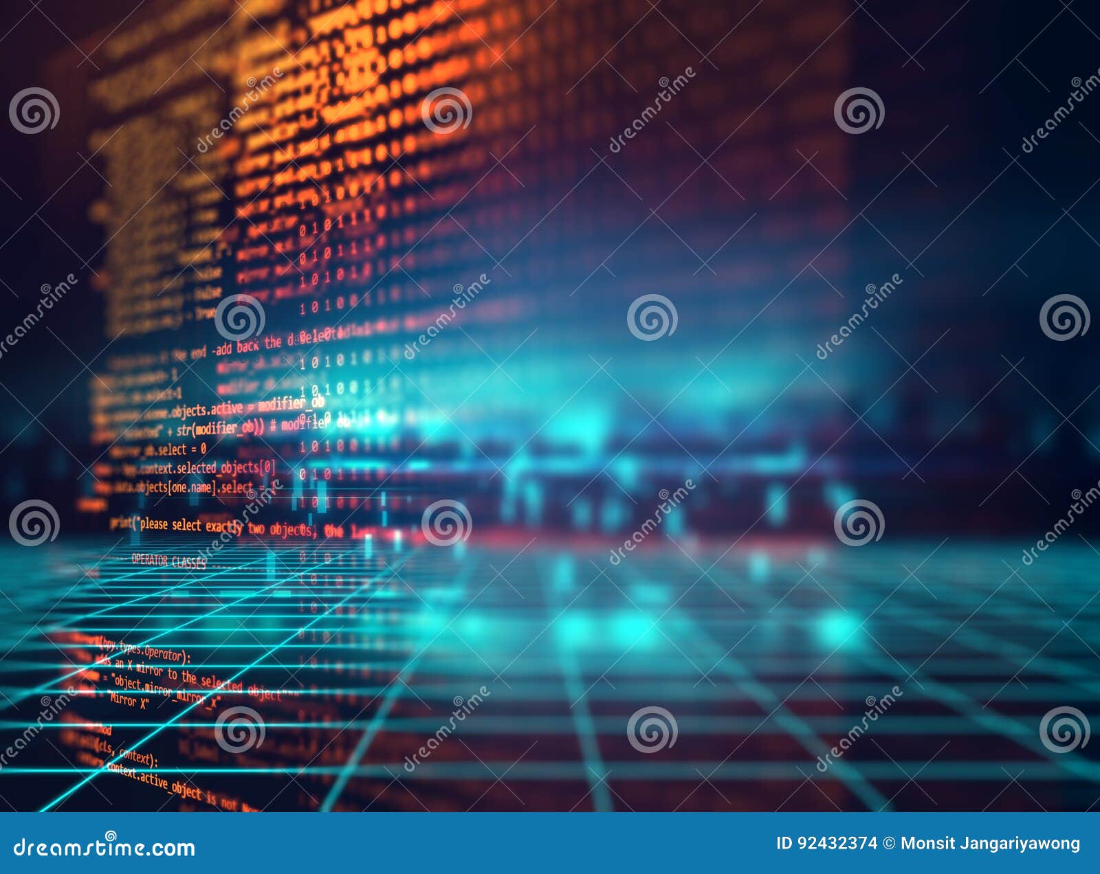 Programming Code Abstract Technology Background Stock Illustration