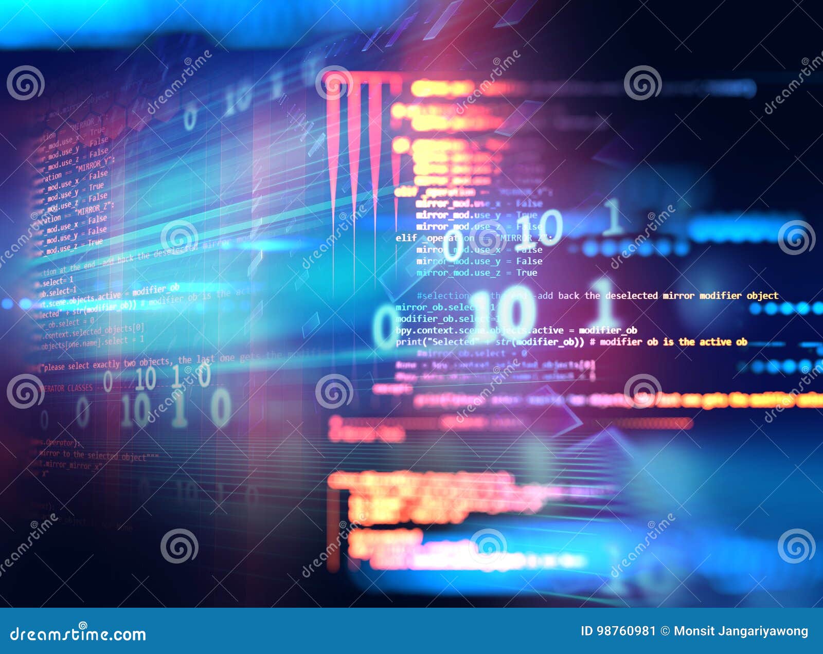 Programming Code Abstract Technology Background Stock Illustration ...