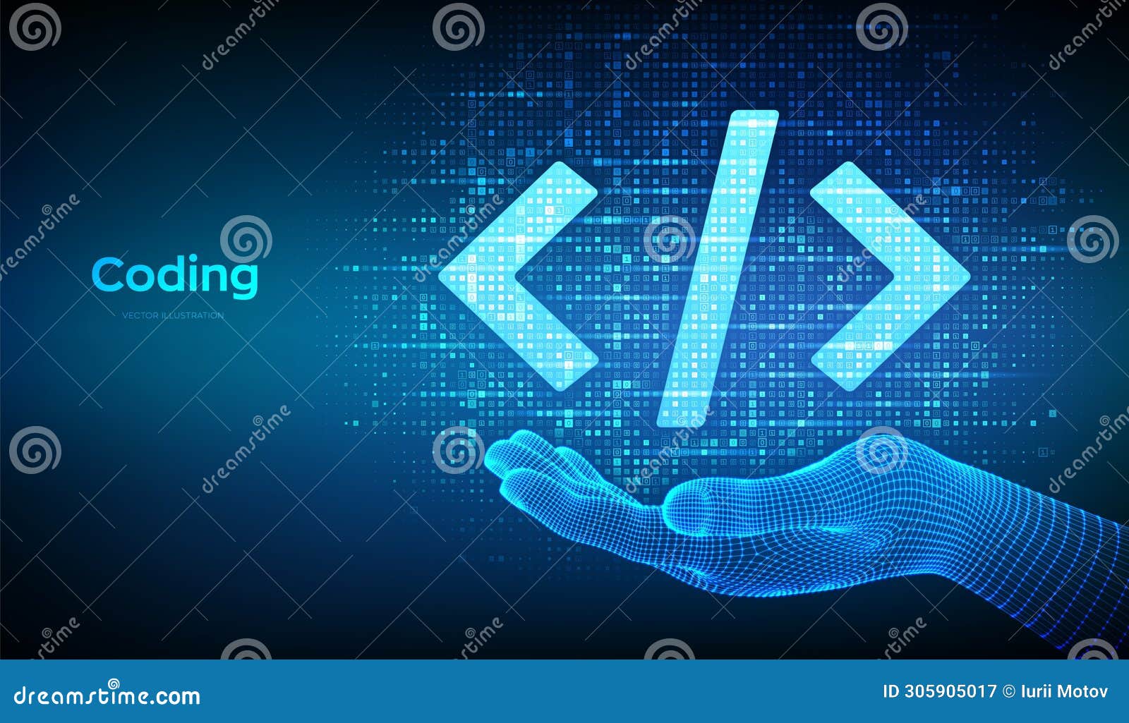 Programming Code. Coding or Hacker Sign. Programming Code Icon Made ...