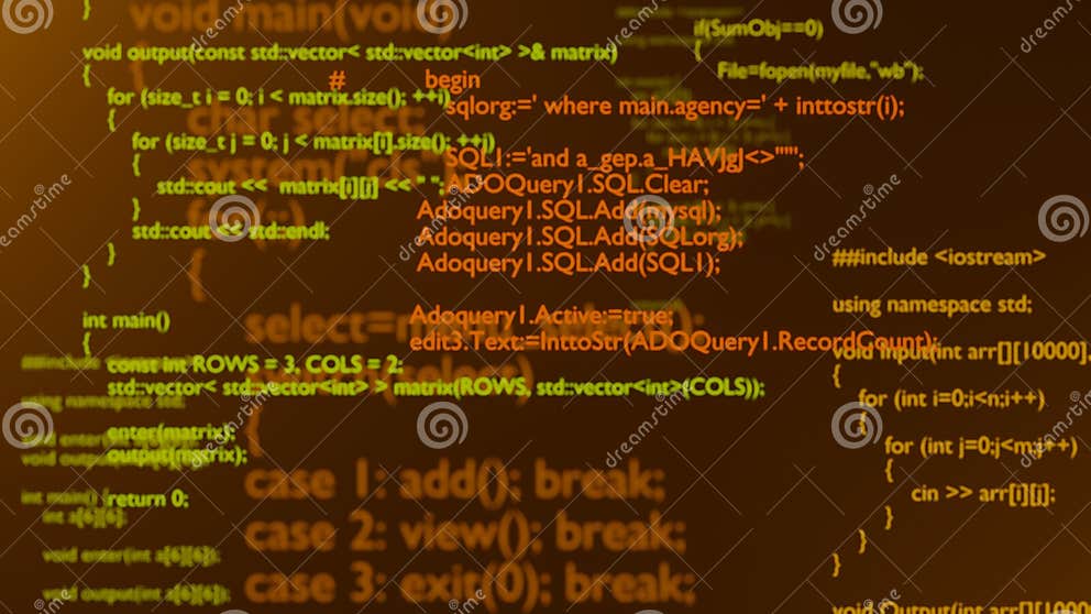 Programming Code. Programming Language Strings. Coding. 3D Render ...