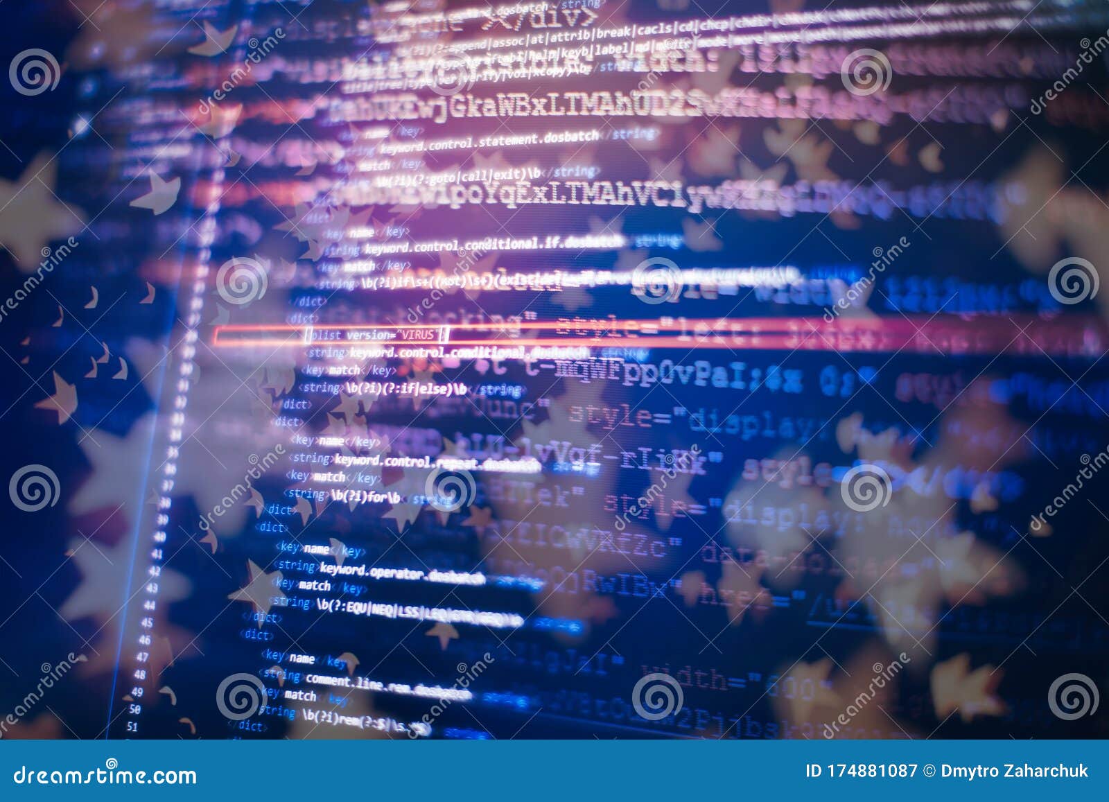 Programming Code Screen of Software Developer. Software Programming ...