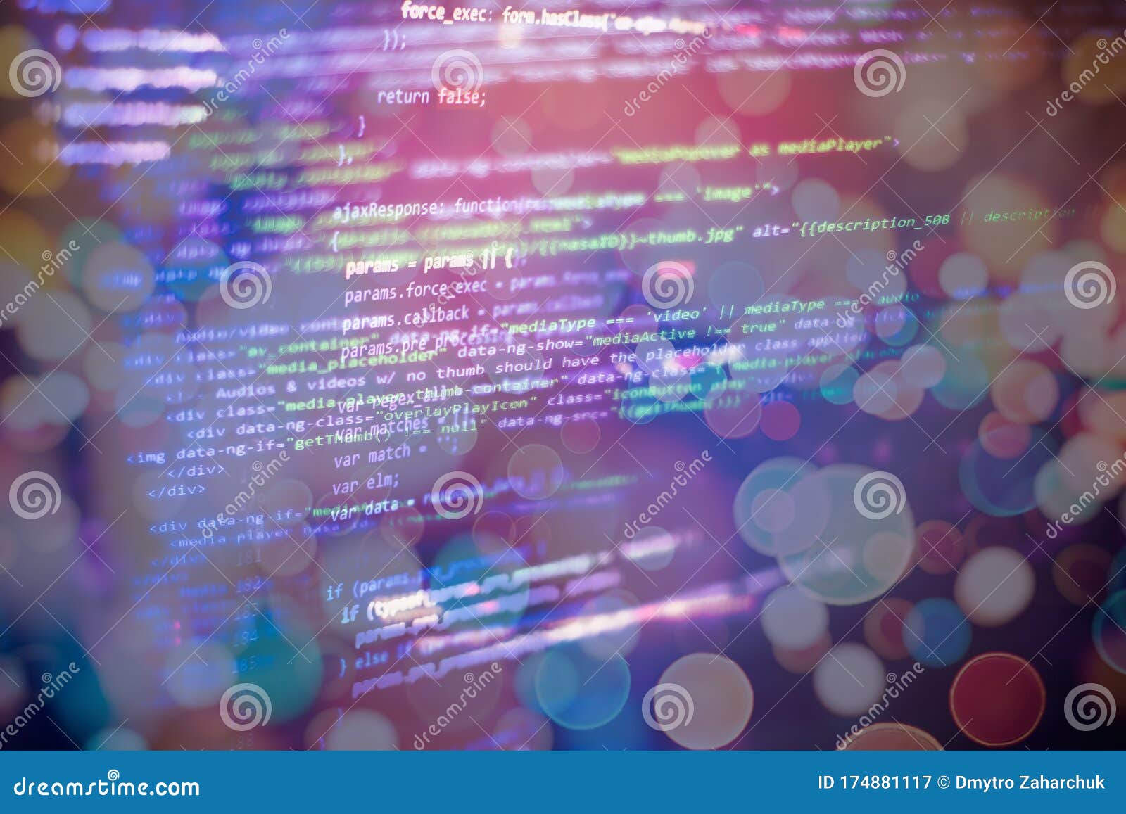 Programming Code Screen of Software Developer. Software Programming ...