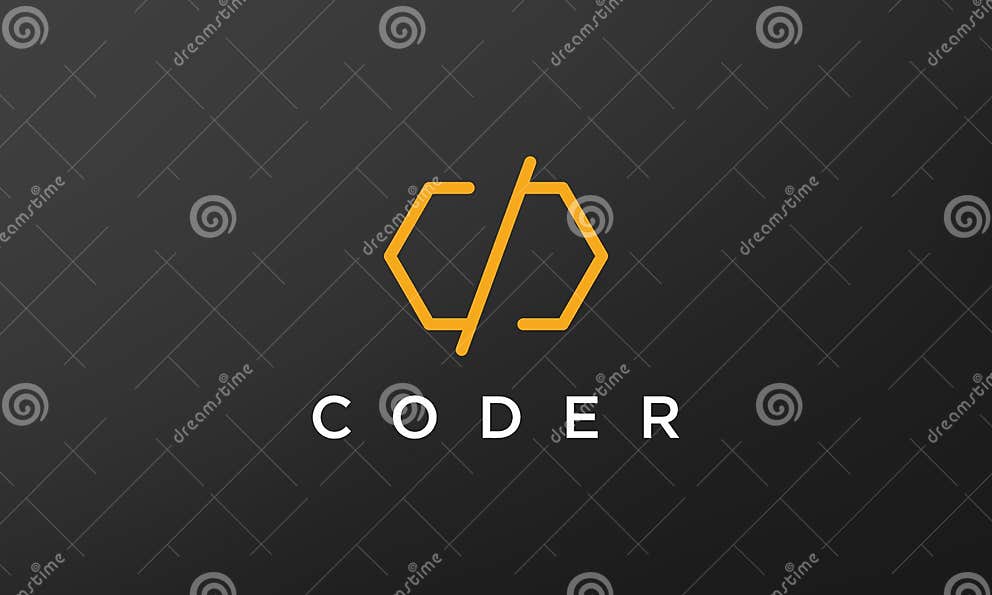Programming Code Technology Logo in a Simple and Modern Style Stock ...