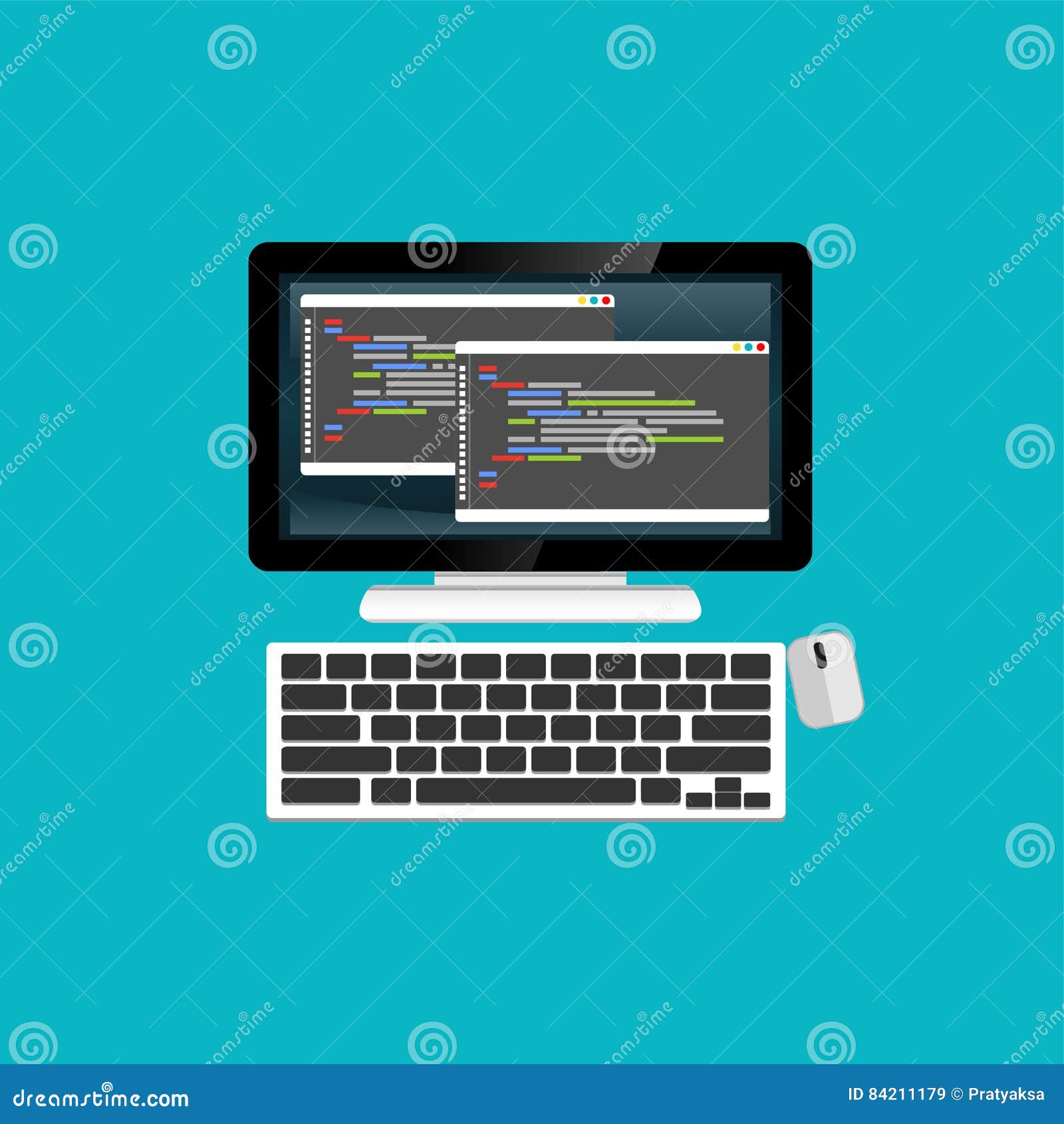 Programming or Coding on Computer, Website Development, Web Design ...