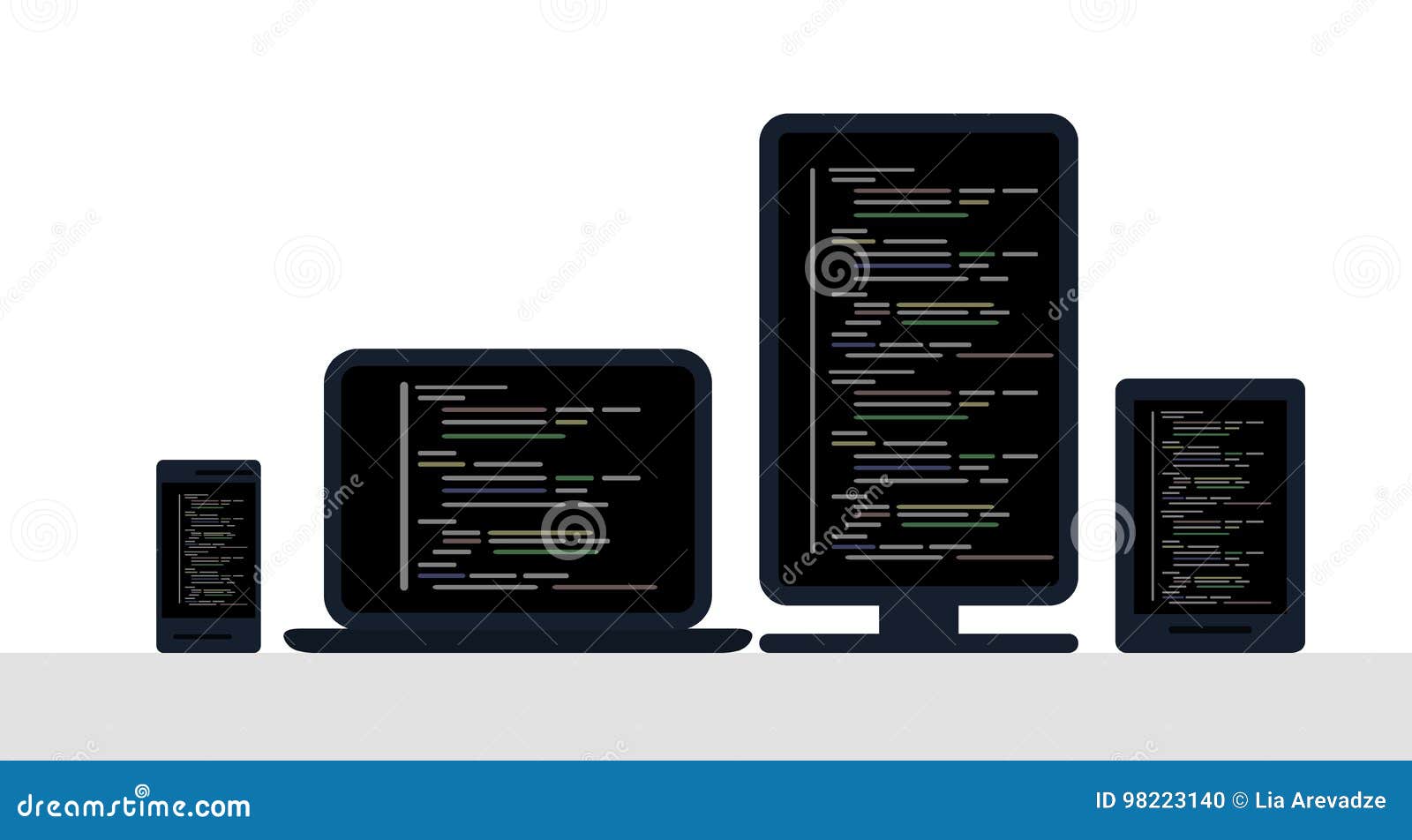 Programming and Coding Concept, Website Development, Web Design. Flat ...