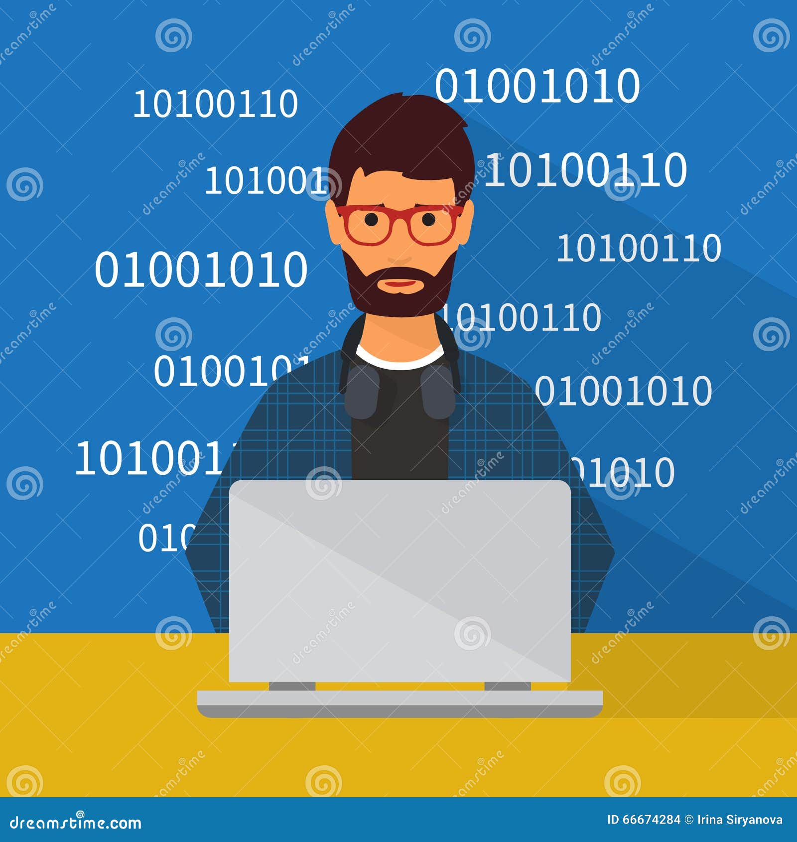 Programming and Coding. Flat Vector Stock Vector - Illustration of ...
