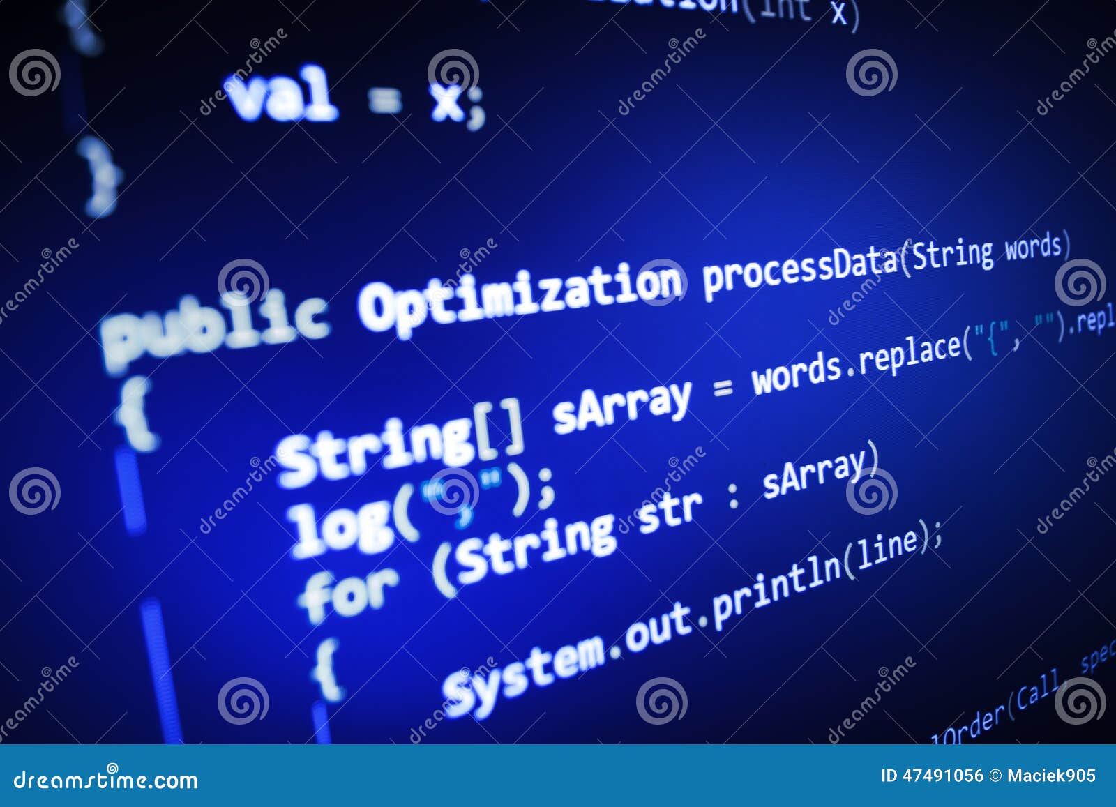 Programming Coding Source Code Screen. Stock Photo - Image of developer ...