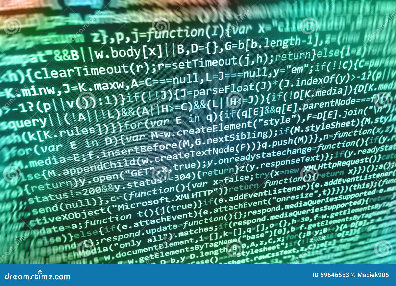 Programming Coding Source Code Screen. Stock Illustration ...