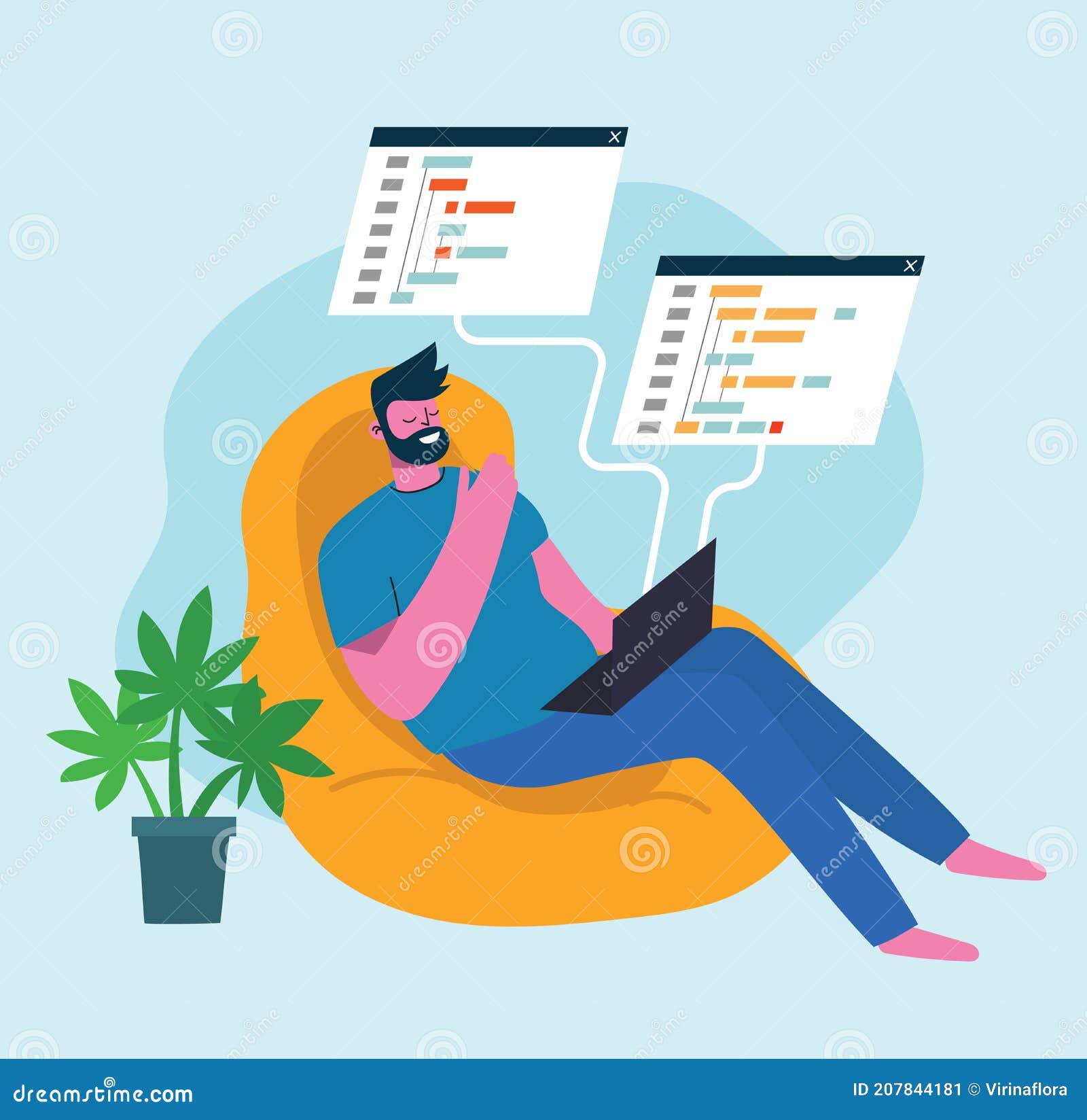 Programming and Coding, Website Development, Web Design.Flat Design ...